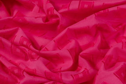 Italian Cotton Viscose Fil Coupé - Magenta