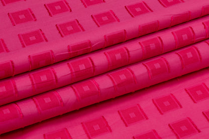 Italian Cotton Viscose Fil Coupé - Magenta