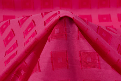 Italian Cotton Viscose Fil Coupé - Magenta