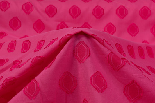 Italian Cotton Viscose Fil Coupé - Magenta