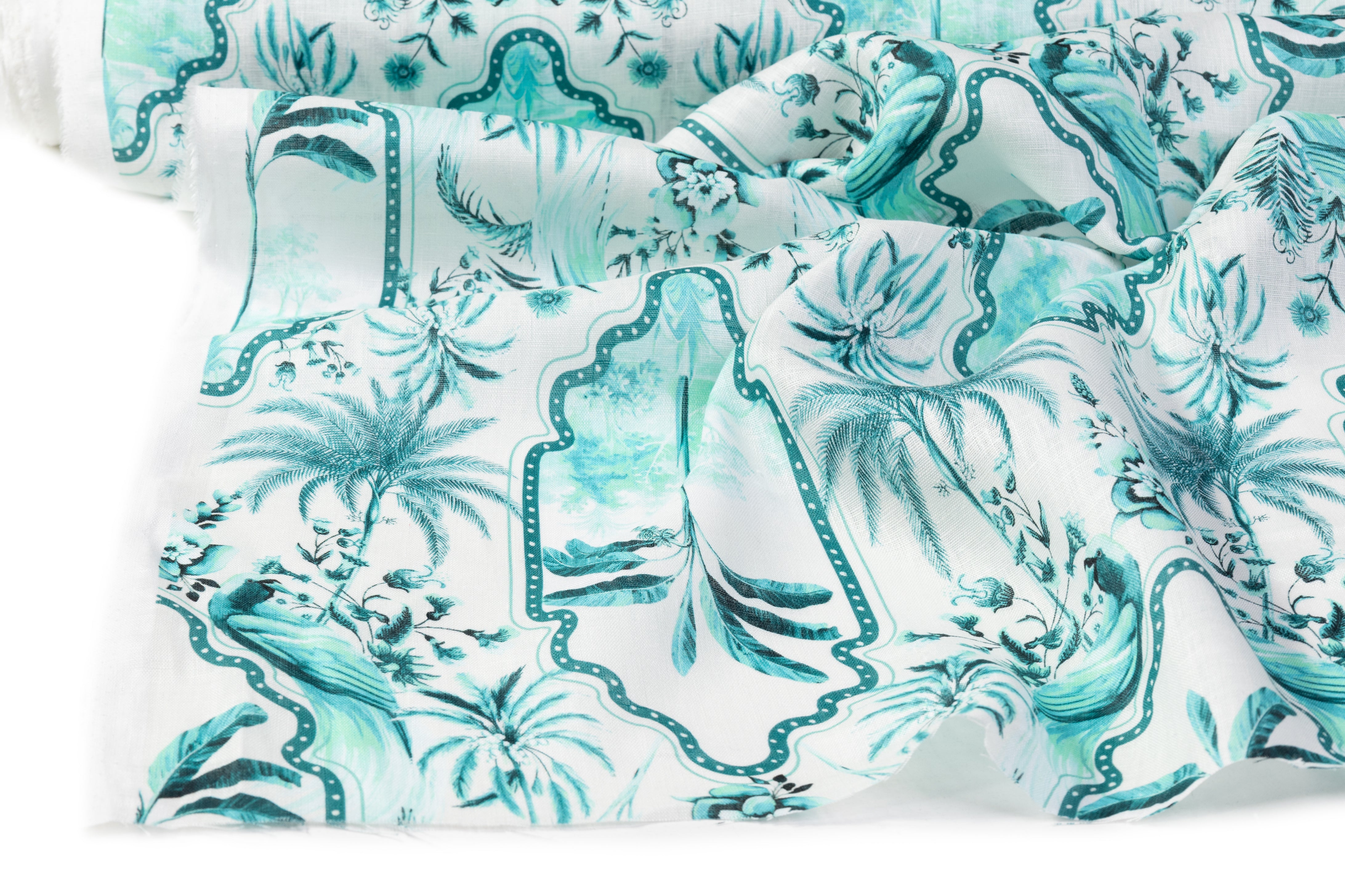 Tropical Linen - Aqua Teal