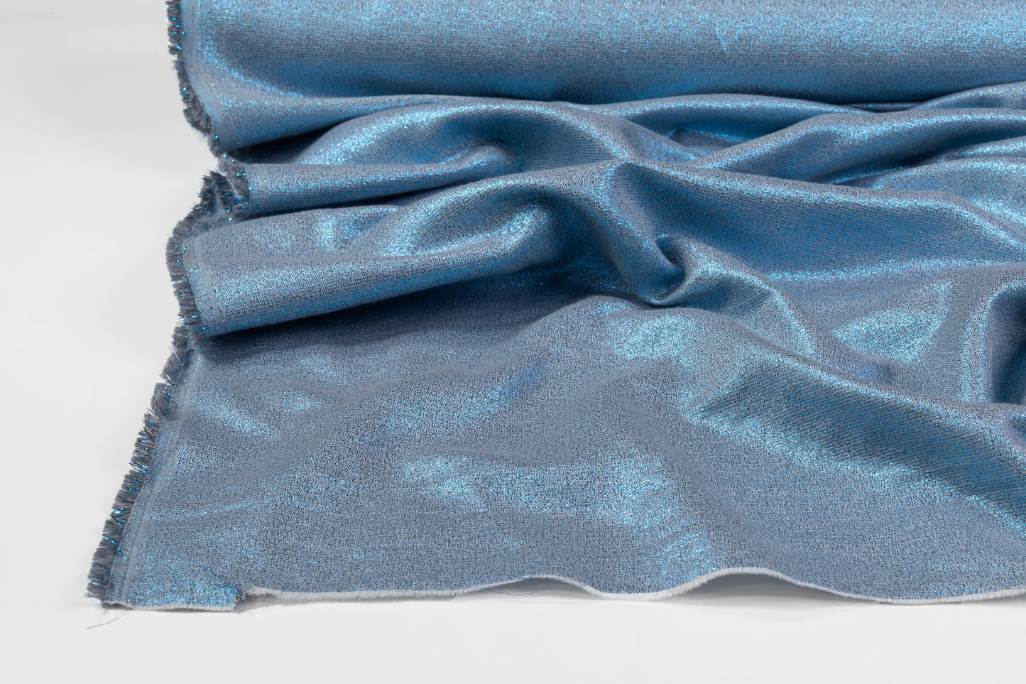 Iridescent Metallic Brocade - Blue