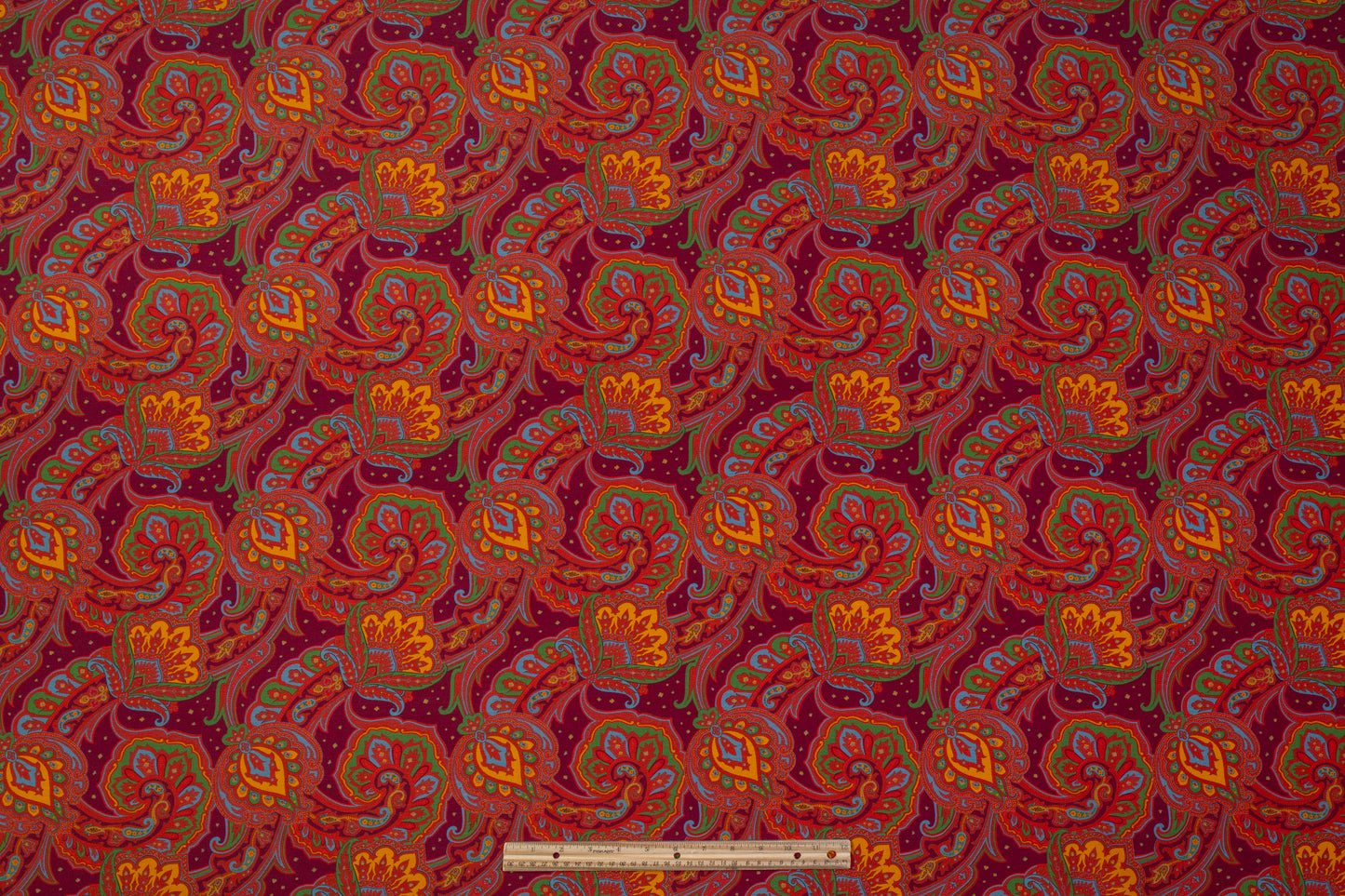 Etro - Paisley Italian Silk Crepe De Chine - Burgundy