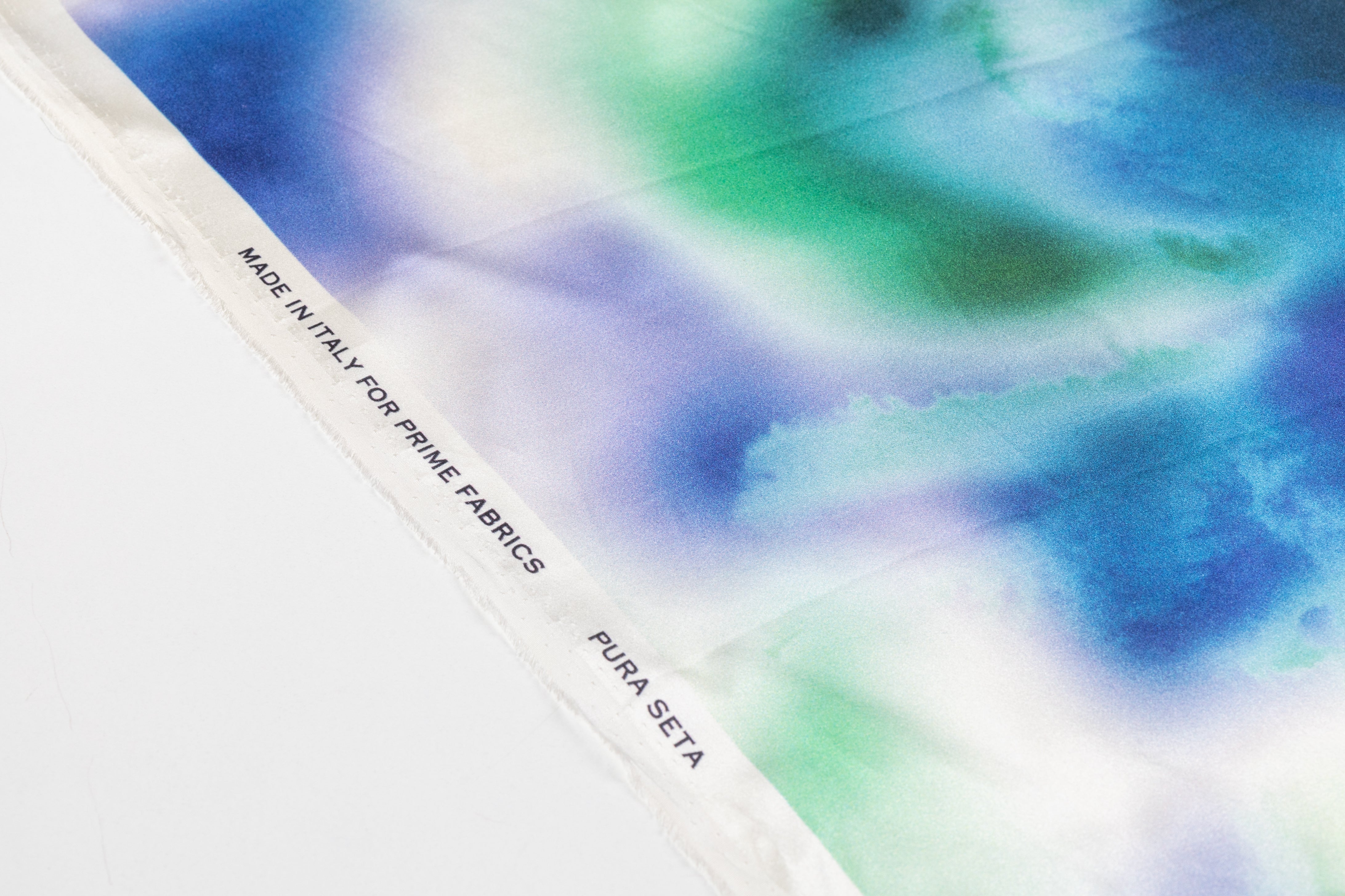 Tie-Dye Printed Italian Silk Charmeuse - Multicolor