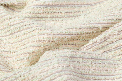 Luigi Verga - Striped Italian Tweed Boucle - Mint / Cream