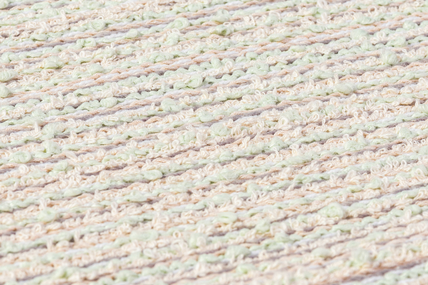 Luigi Verga - Striped Italian Tweed Boucle - Mint / Cream