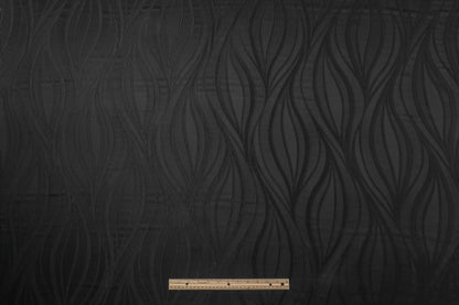 Abstract Viscose Jacquard - Black