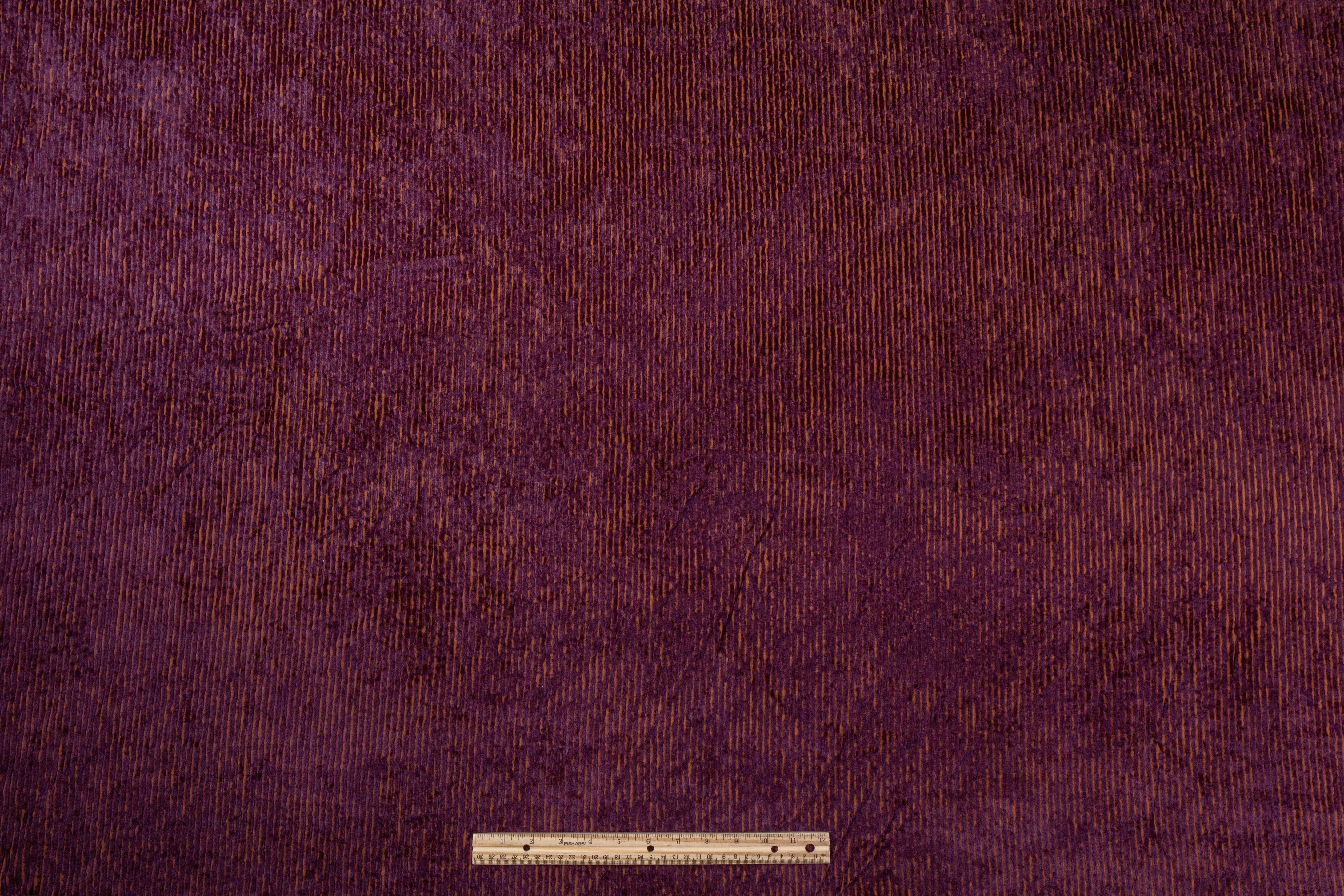 Novelty Cotton Corduroy - Purple / Brown