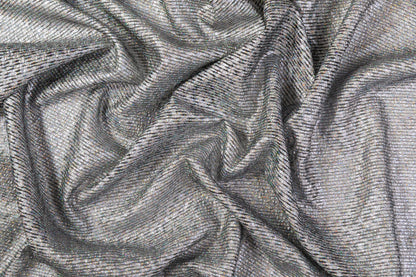 Iridescent Metallic Fil Coupé - Silver / Black