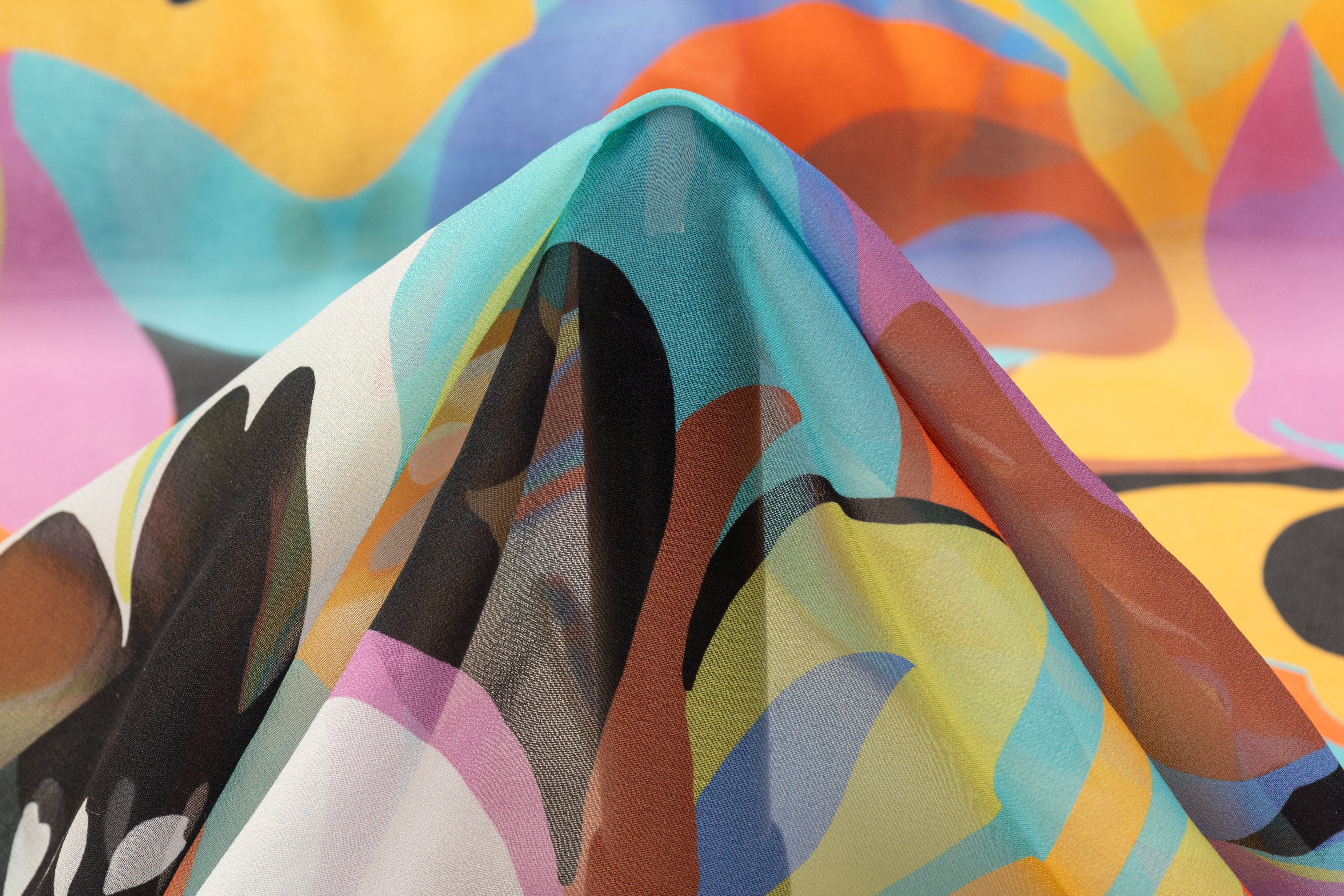 Etro - Abstract Italian Silk Chiffon - Multicolor