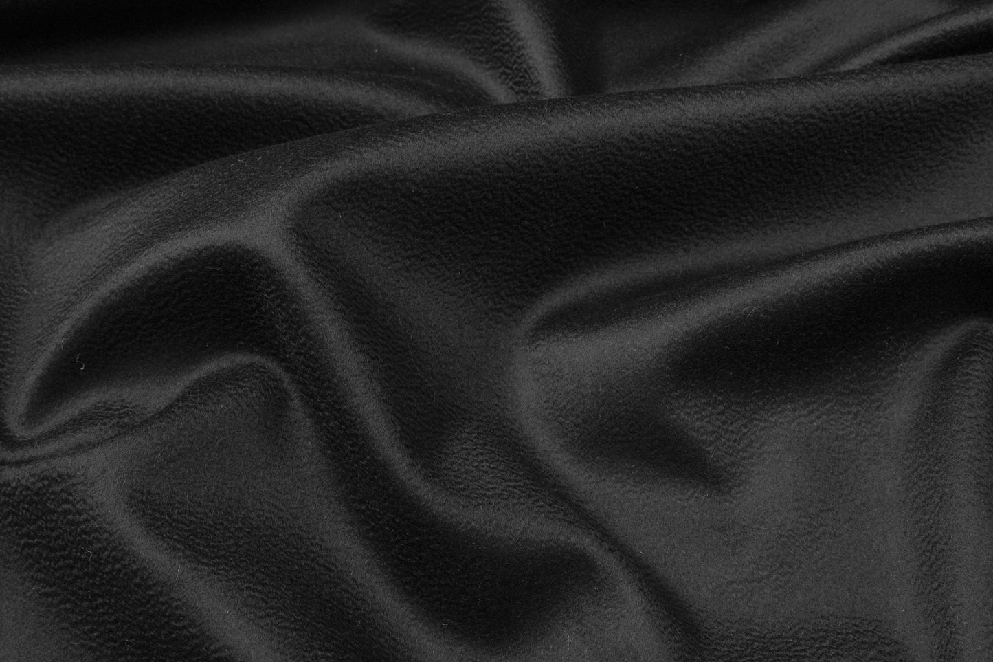 Neoprene Fused Wool Coating - Black