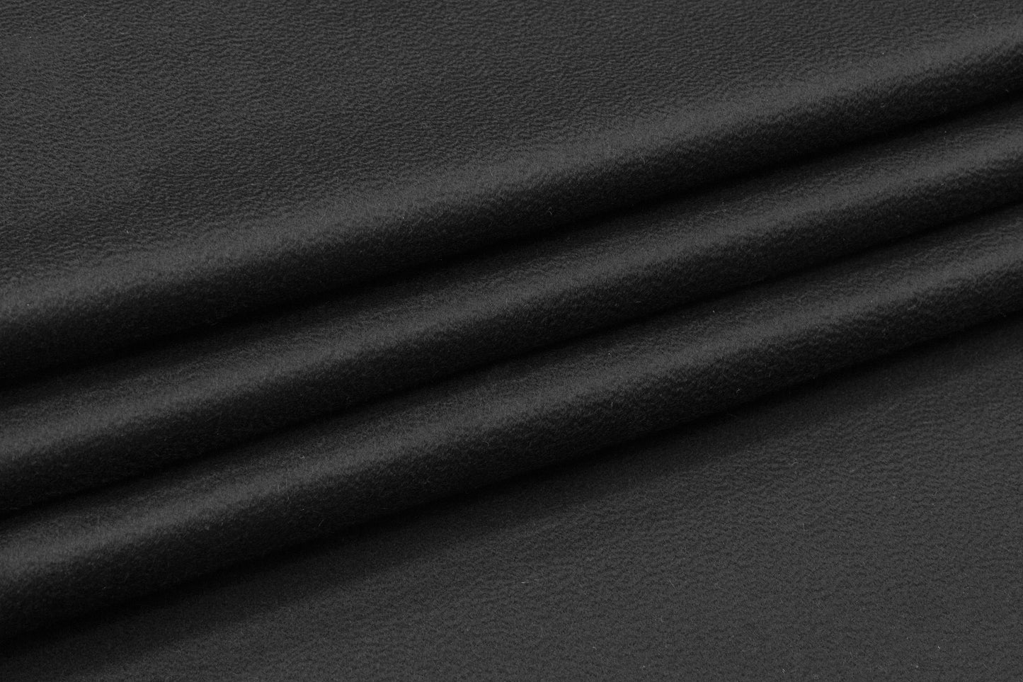 Neoprene Fused Wool Coating - Black