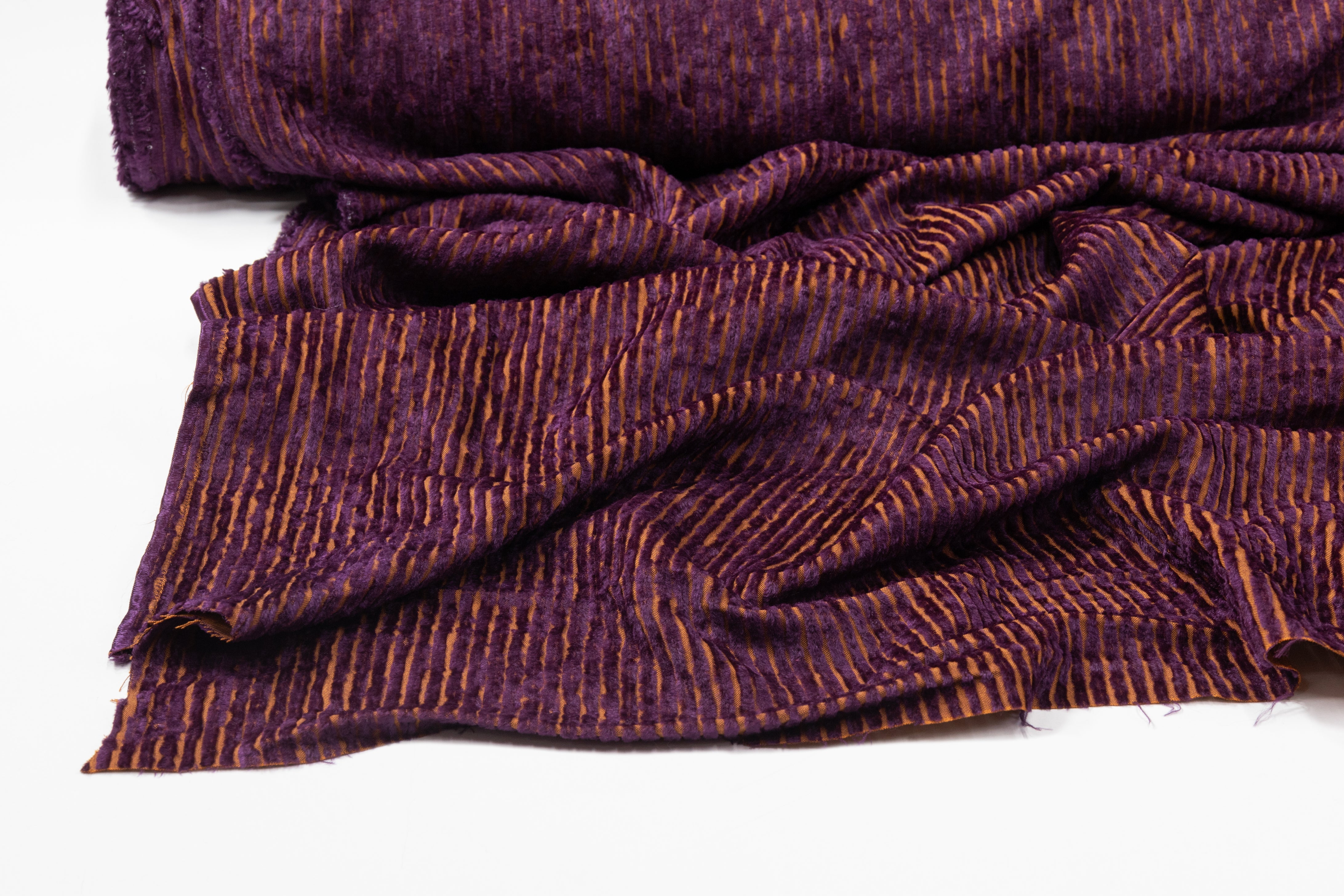 Novelty Cotton Corduroy - Purple / Brown