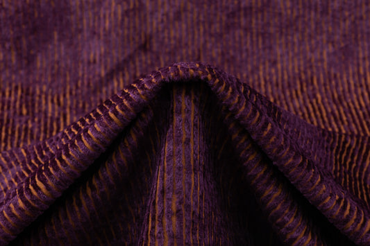 Novelty Cotton Corduroy - Purple / Brown