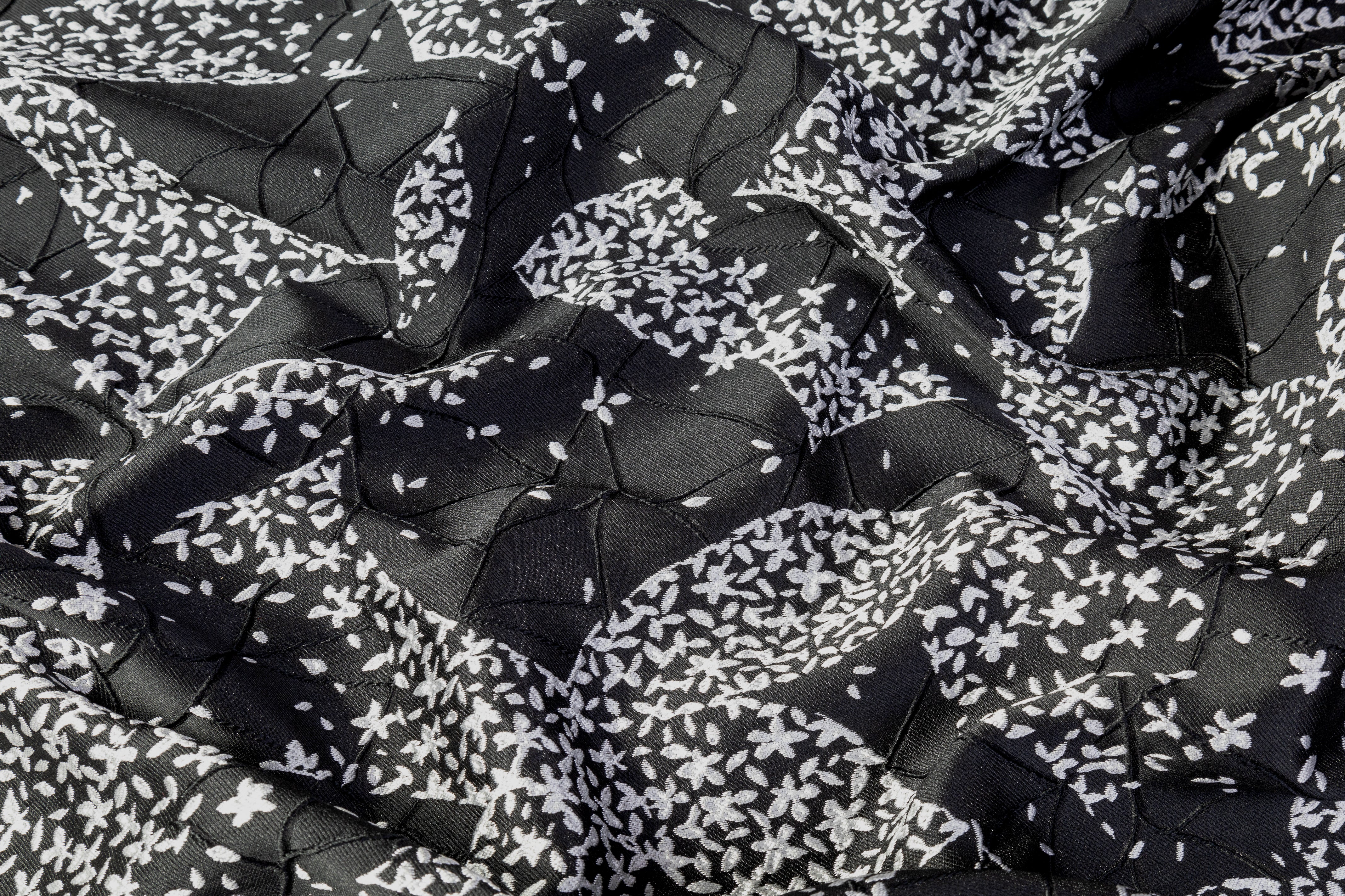 Emanuel Ungaro - Floral Silk Blend Brocade - Black / Gray