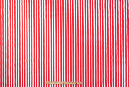 Striped Cotton Canvas - Red / White
