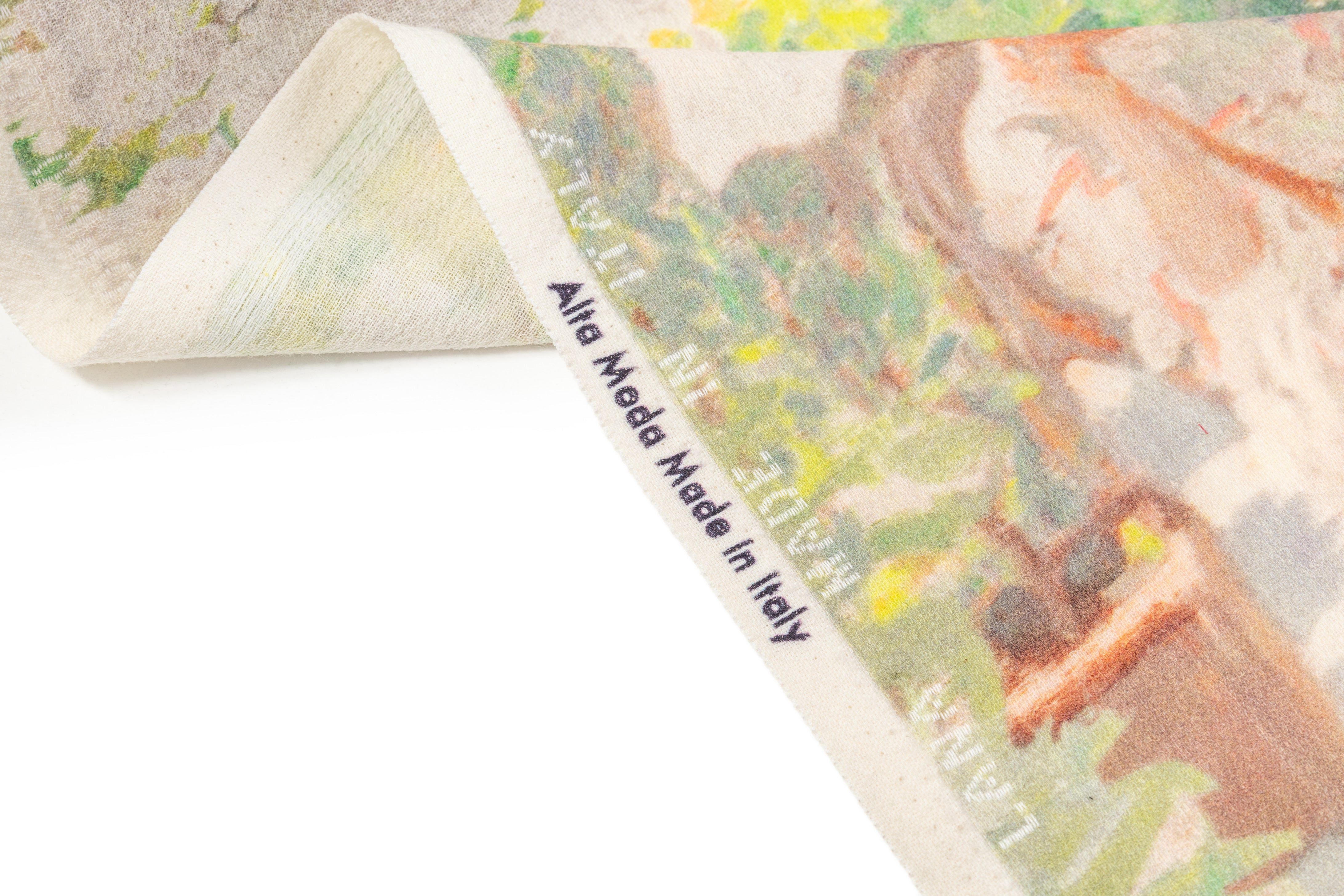Printed Italian Double Wool Crepe Panel