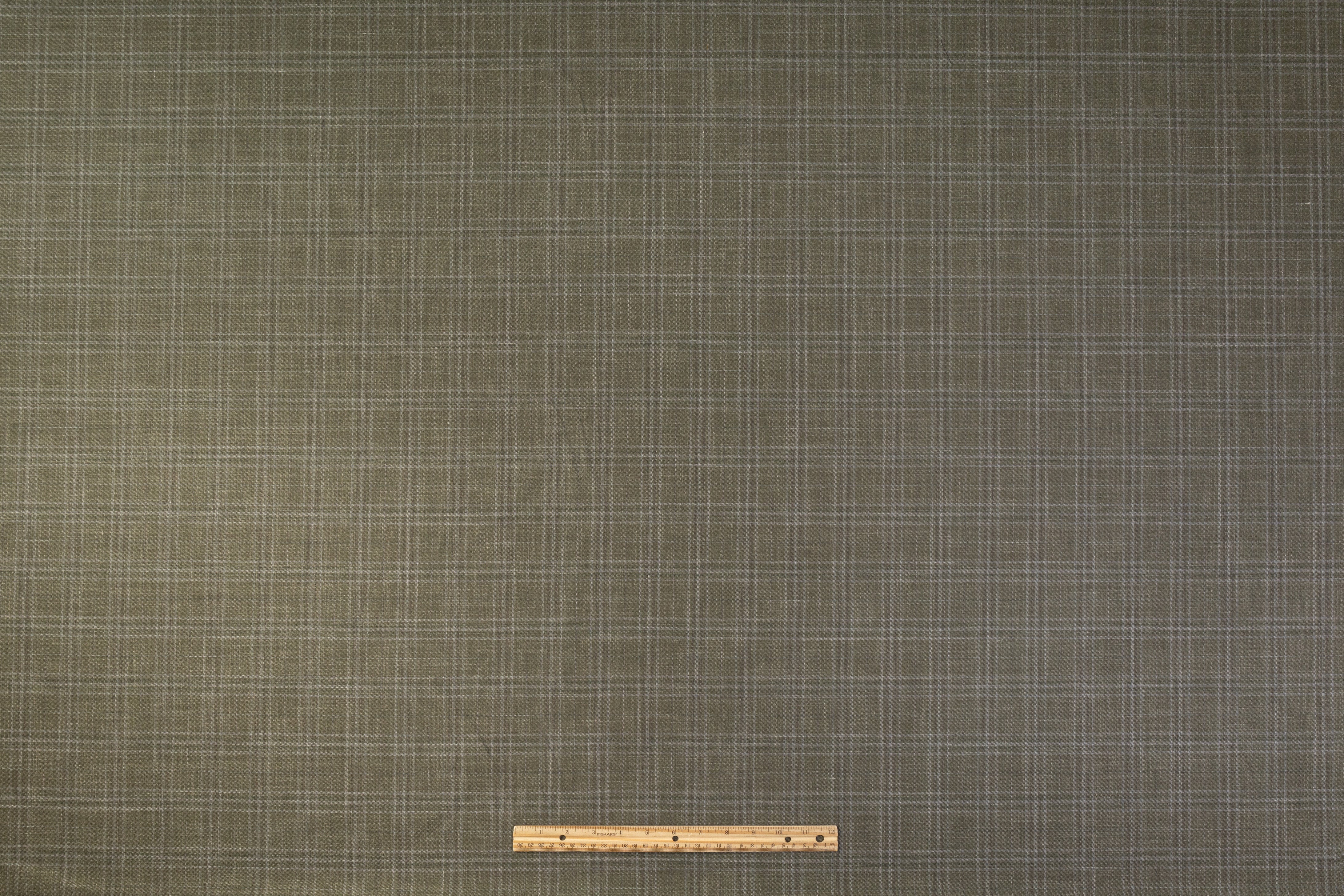 Carlo Barbera - Plaid Italian Wool Silk Linen Suiting - Sage Green