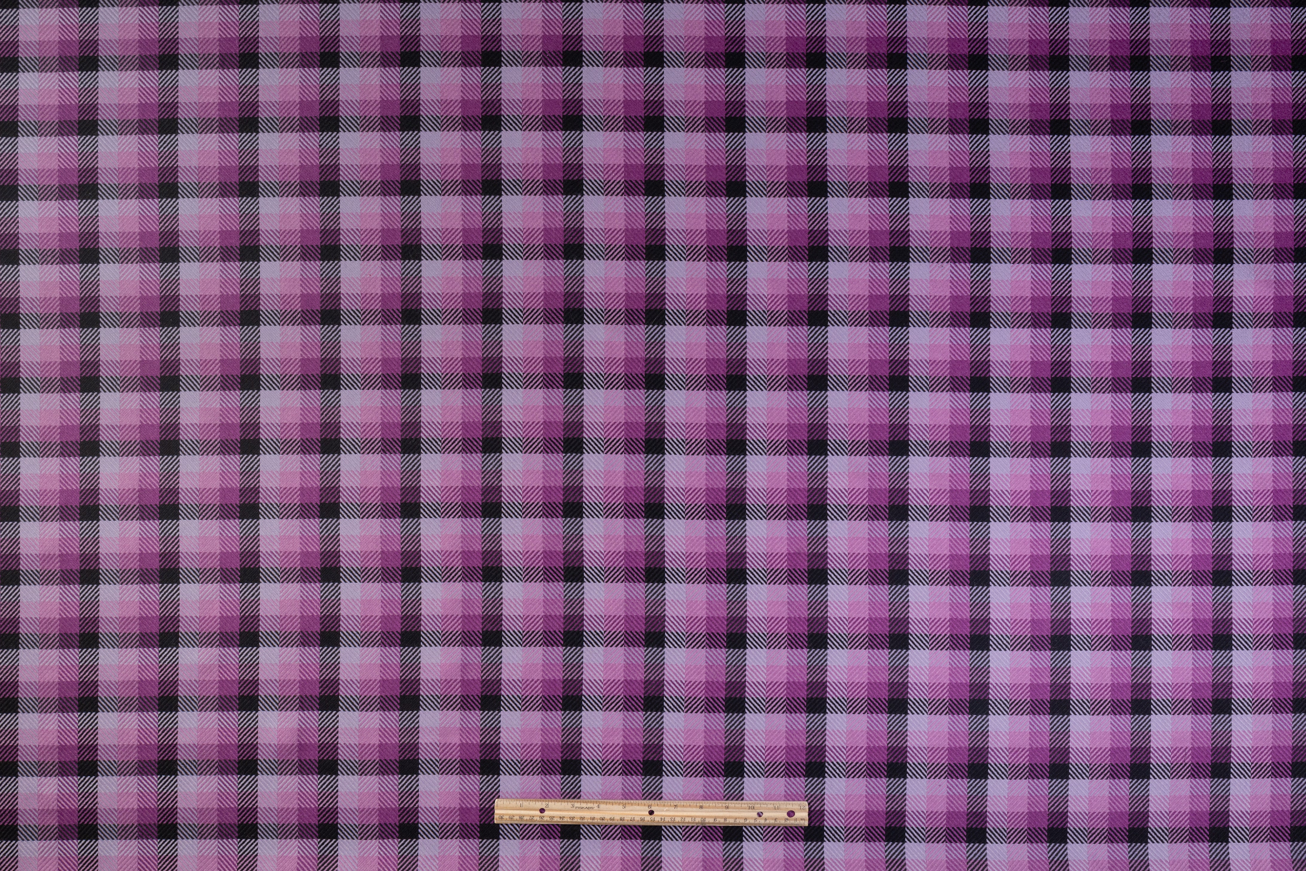 Checked Italian Wool - Purple