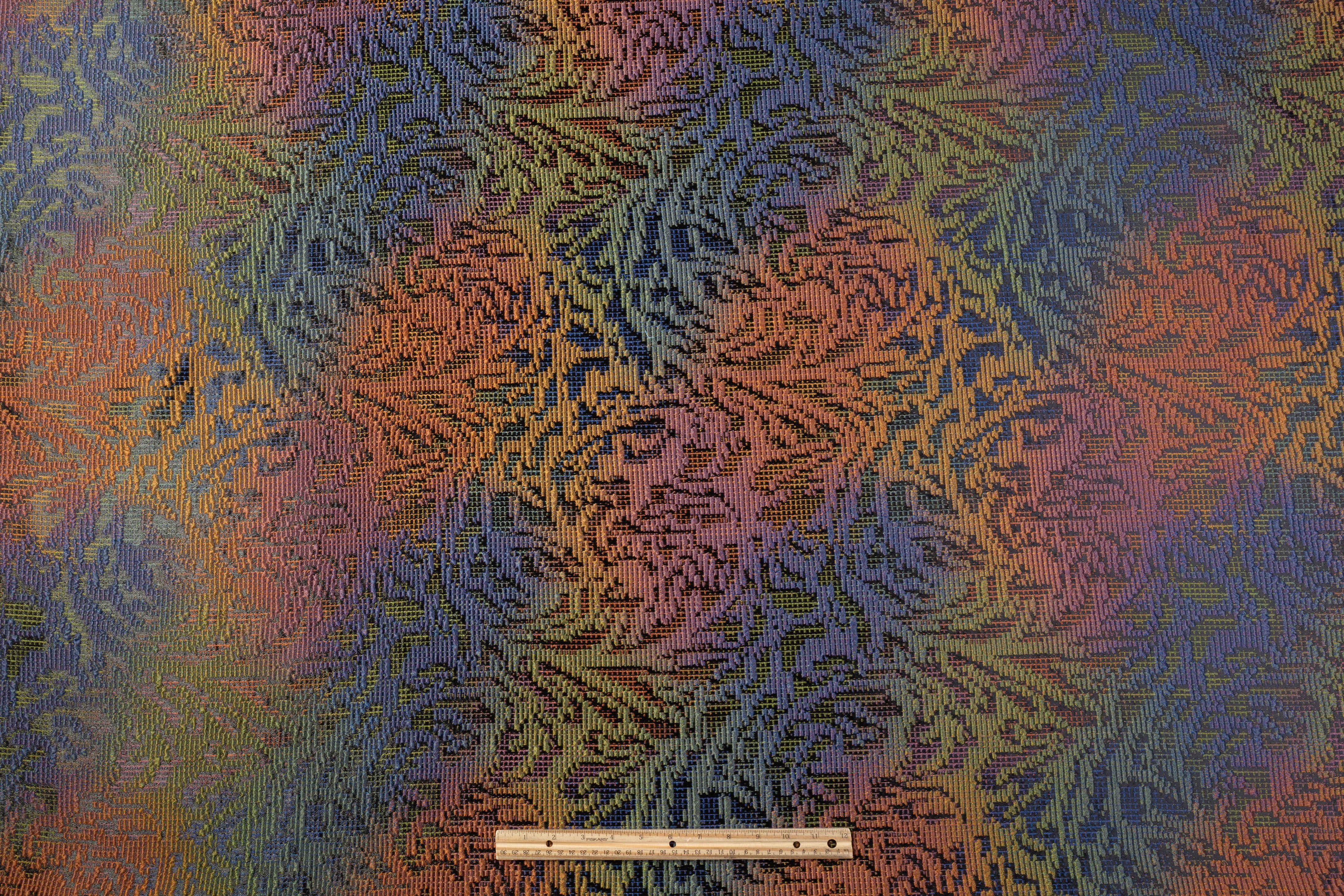 Abstract Textured Metallic Italian Brocade - Multicolor