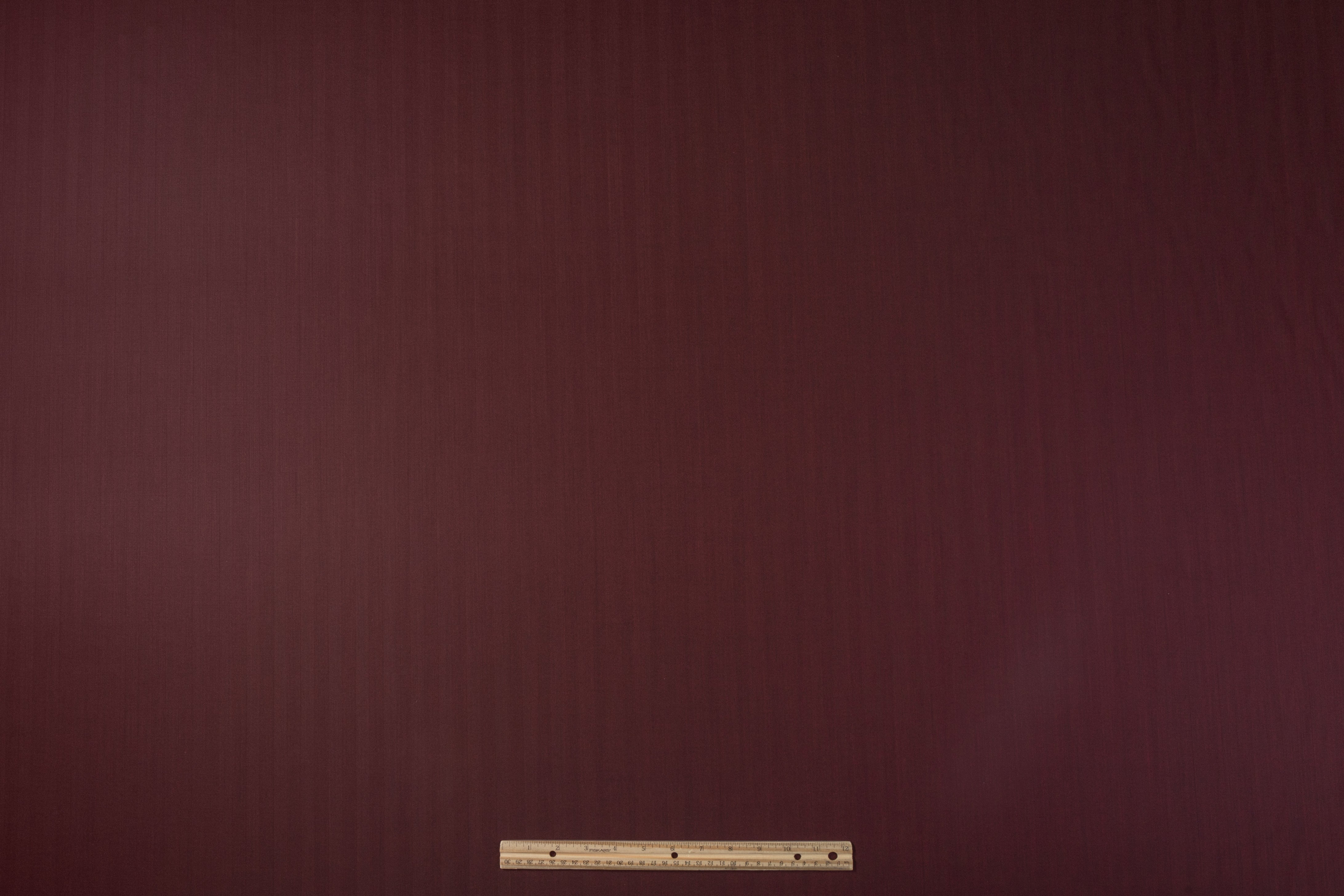 Iridescent Italian Herringbone Wool Suiting - Burgundy / Black