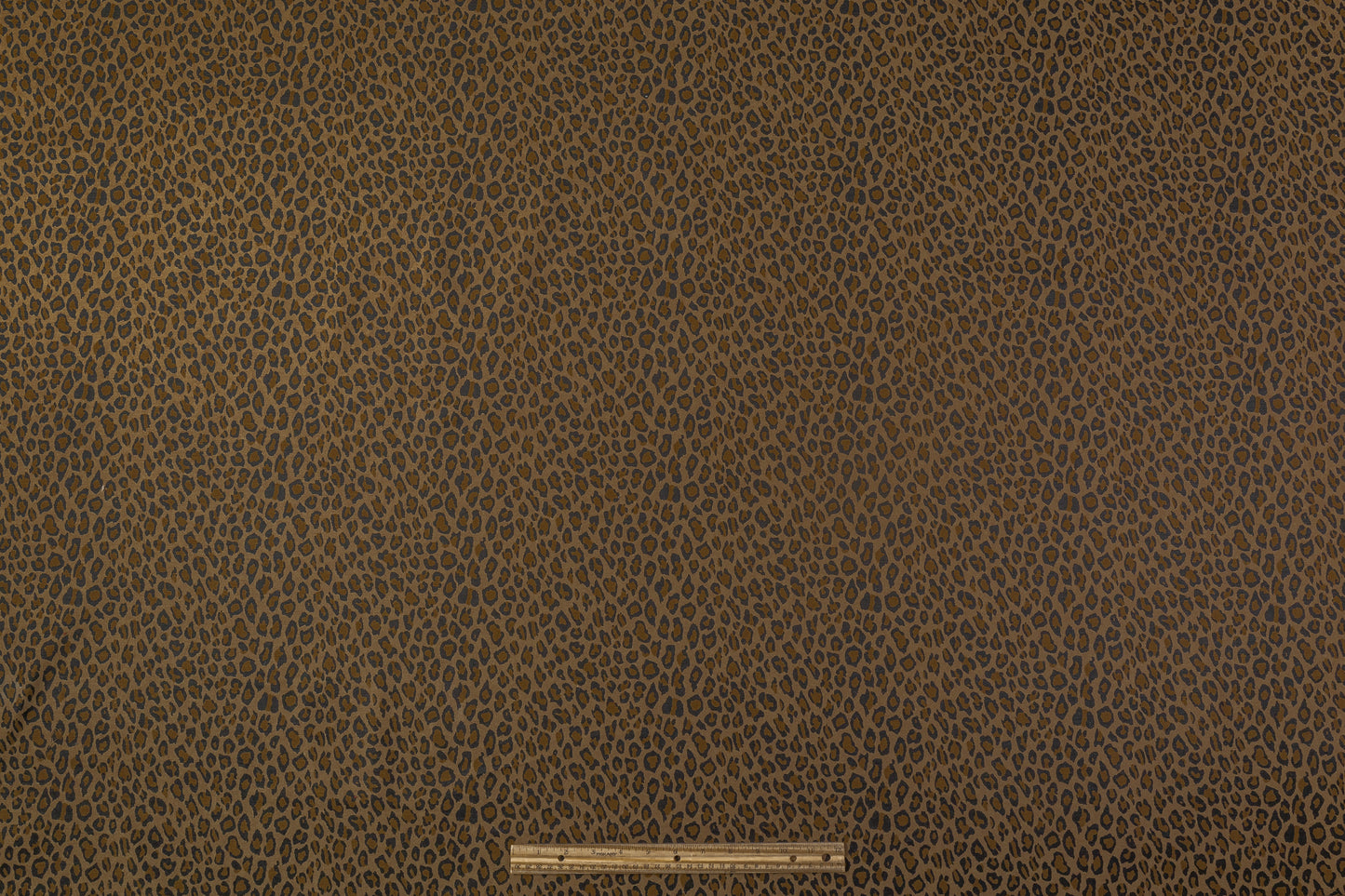 Cheetah Print Cotton Denim - Brown / Black