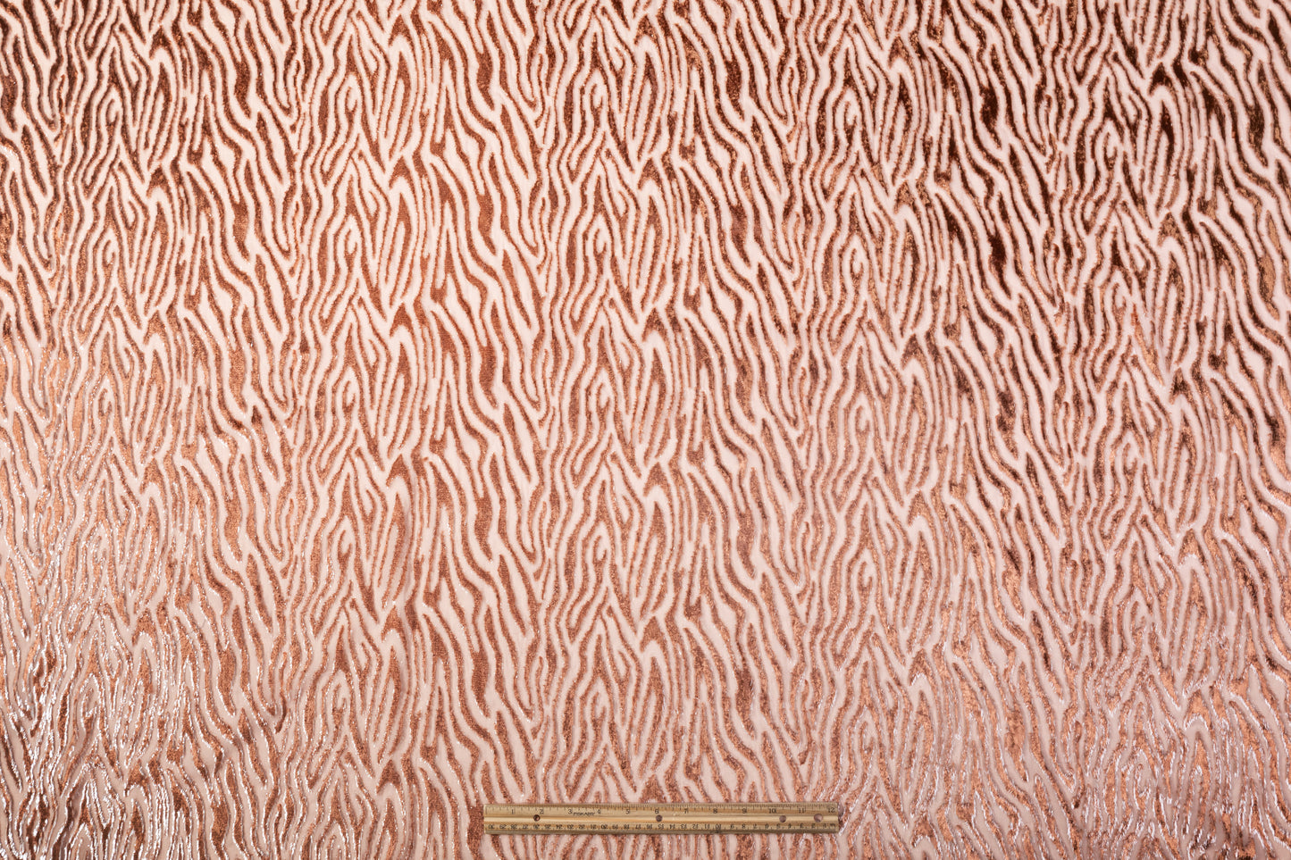 Metallic Velvet Devoré - Blush / Silver