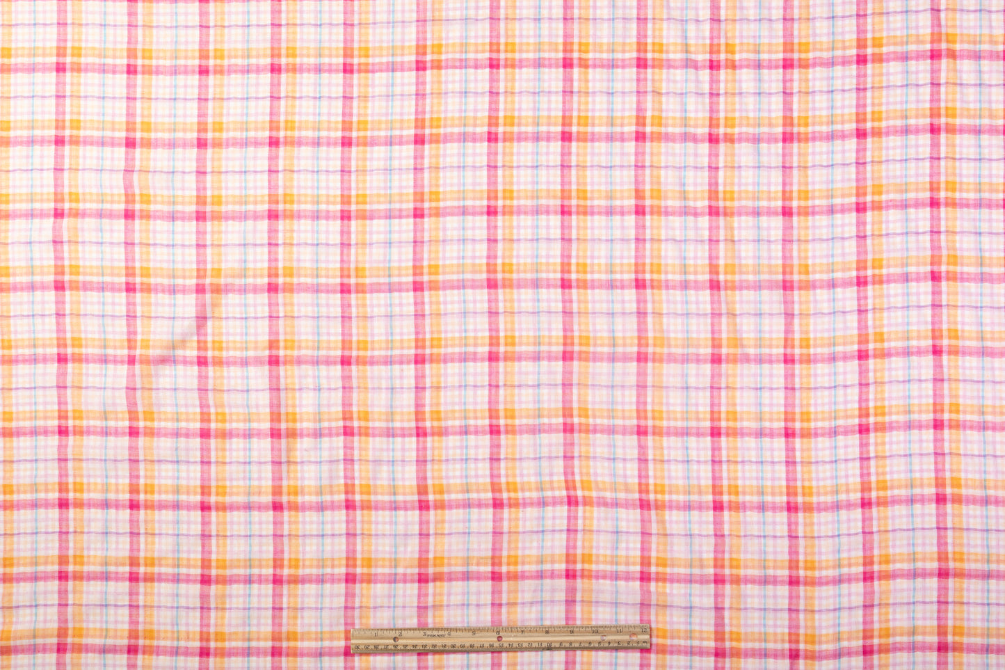 Printed Double Cotton Gauze - Pink / Purple / Orange
