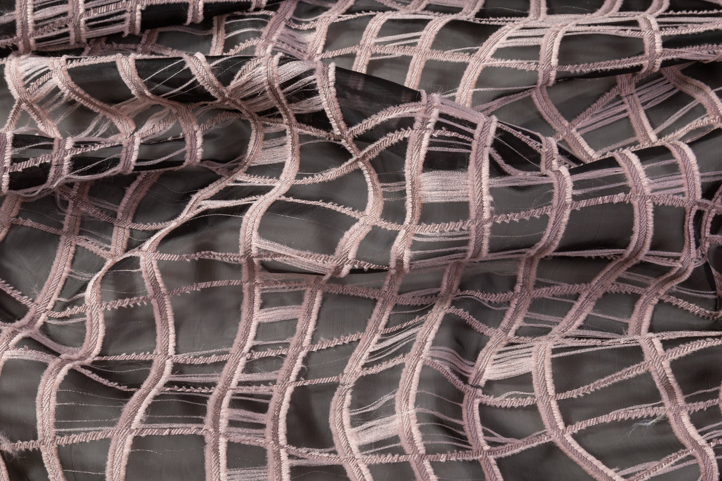 Abstract Italian Poly Fil Coupé - Black / Pink