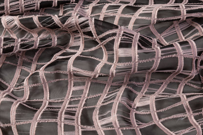 Abstract Italian Poly Fil Coupé - Black / Pink