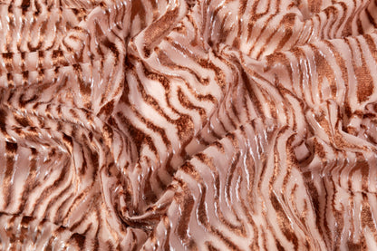 Metallic Velvet Devoré - Blush / Silver