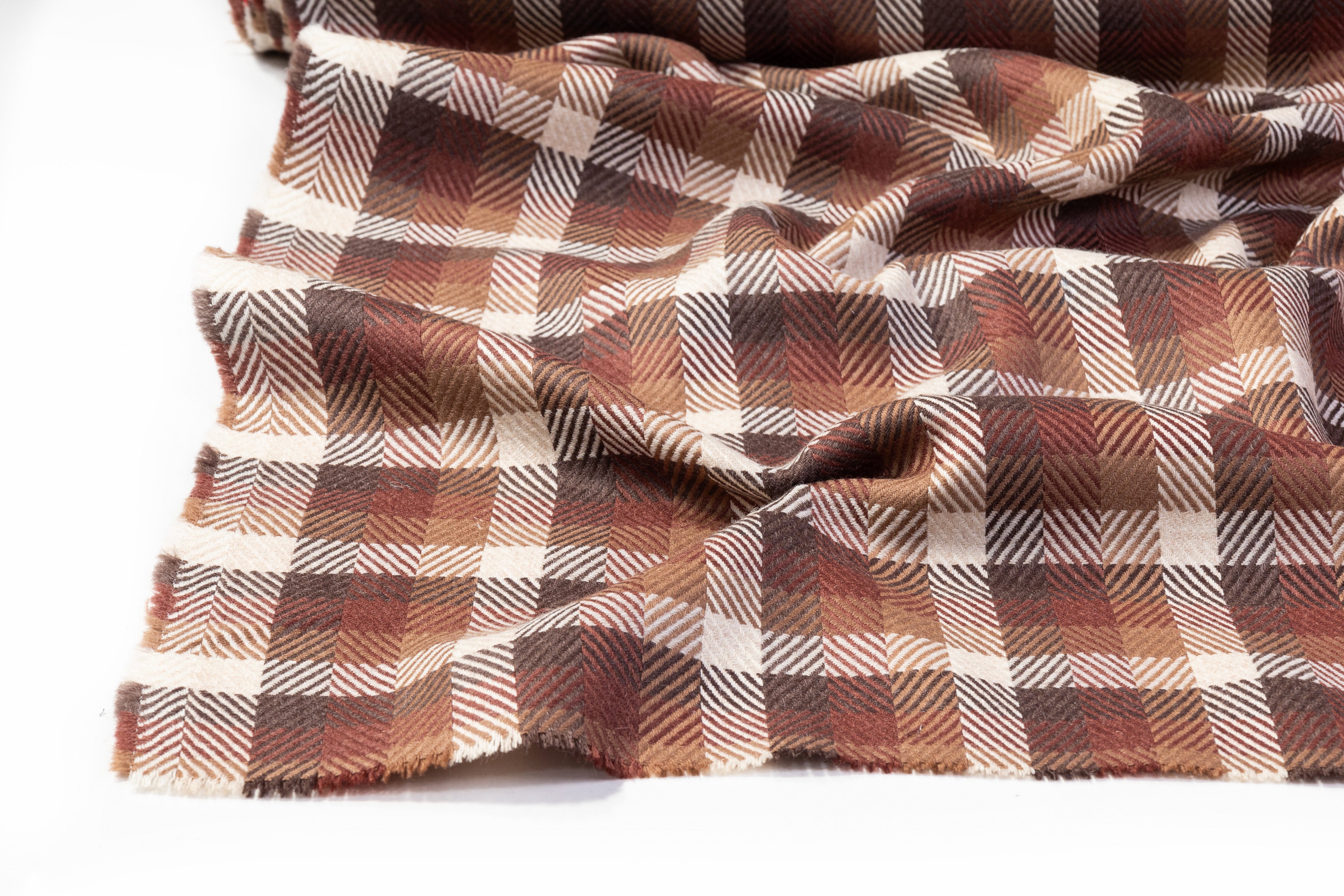 Checked Italian Wool - Brown