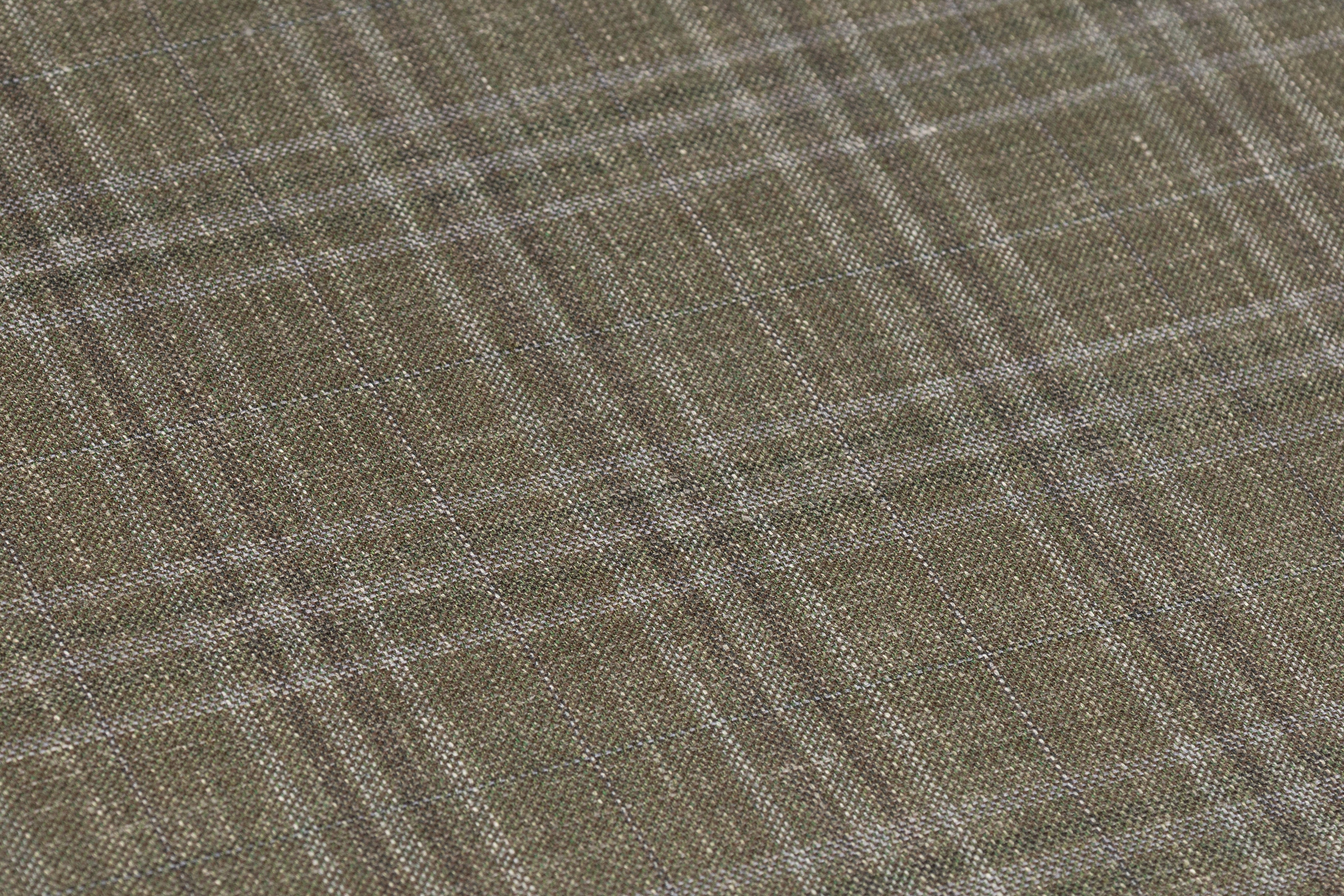 Carlo Barbera - Plaid Italian Wool Silk Linen Suiting - Sage Green