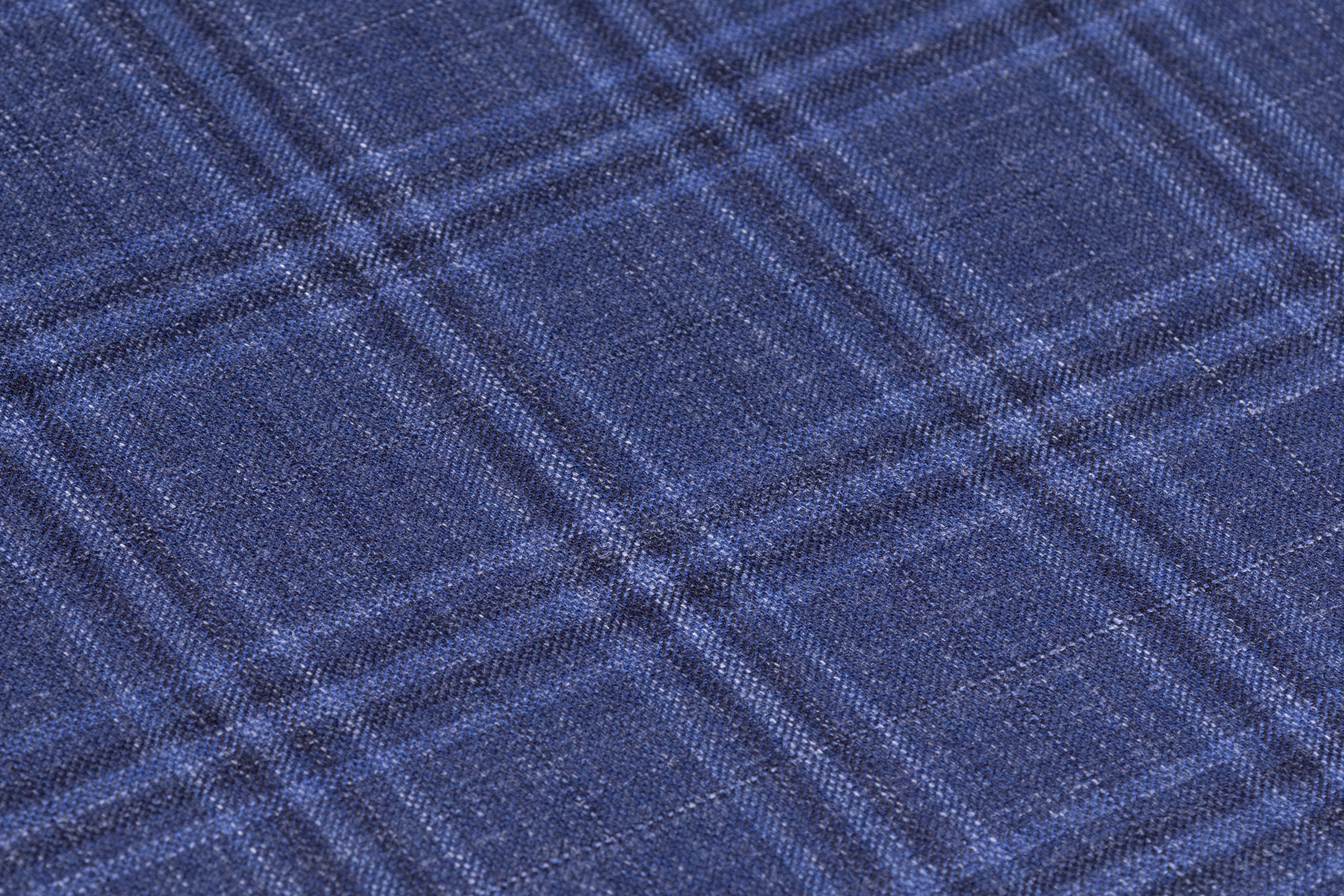 Carlo Barbera - Plaid Italian Wool Silk Linen Suiting - Blue