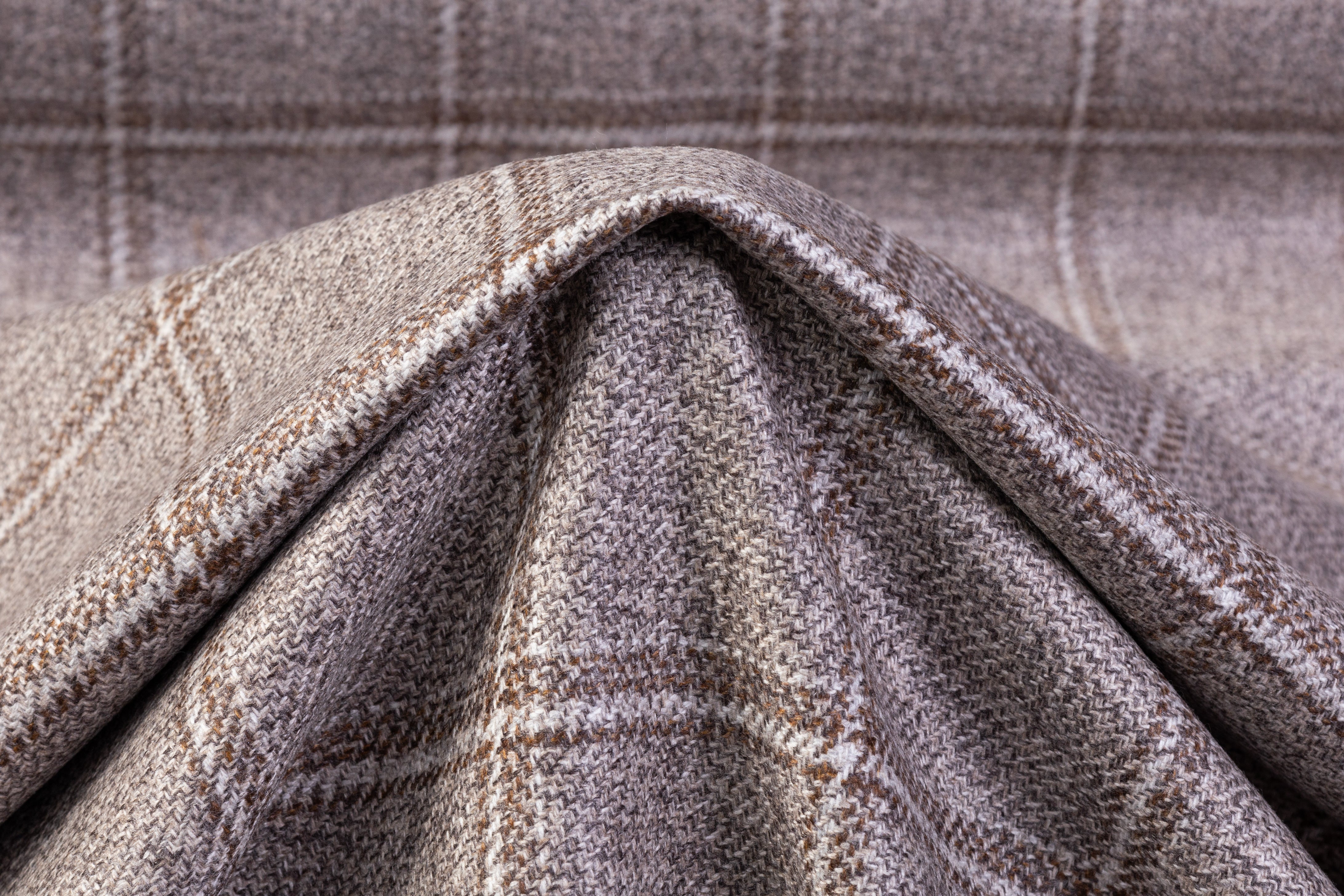 Loro Piana - Checked Italian Pure Cashmere Suiting - Taupe