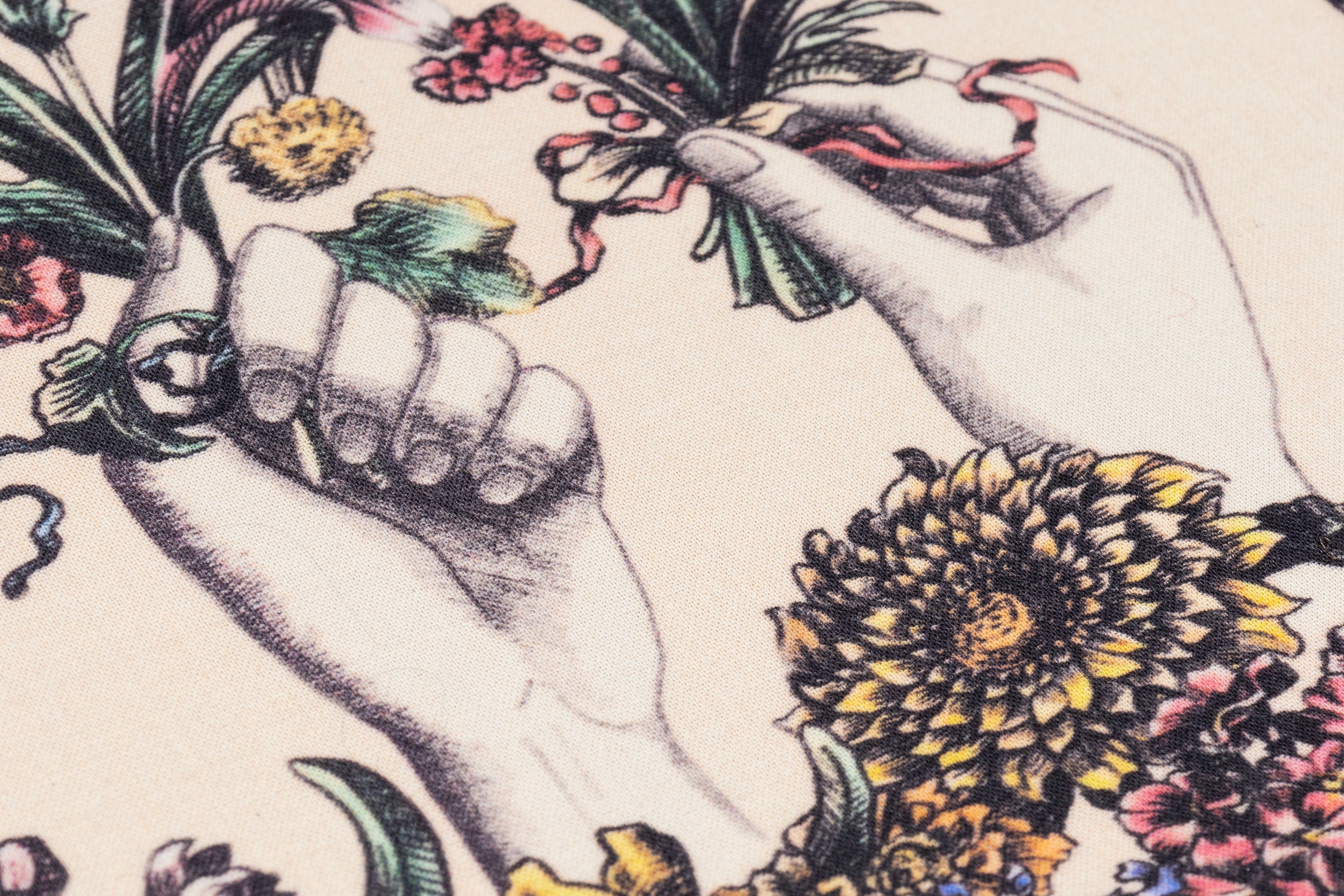 Handheld Blooms - Printed Italian Wool