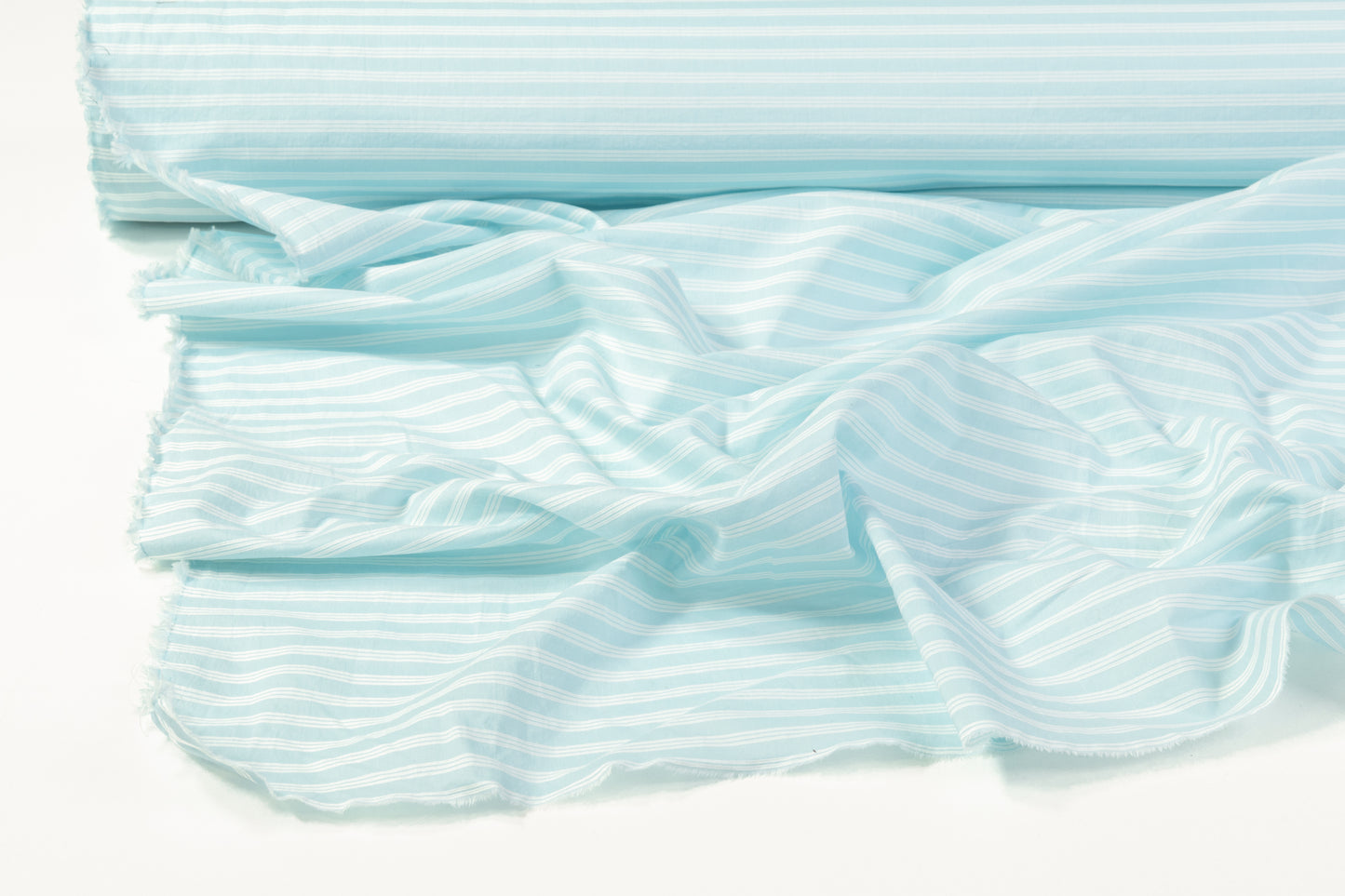 Striped Cotton Shirting - Blue / White