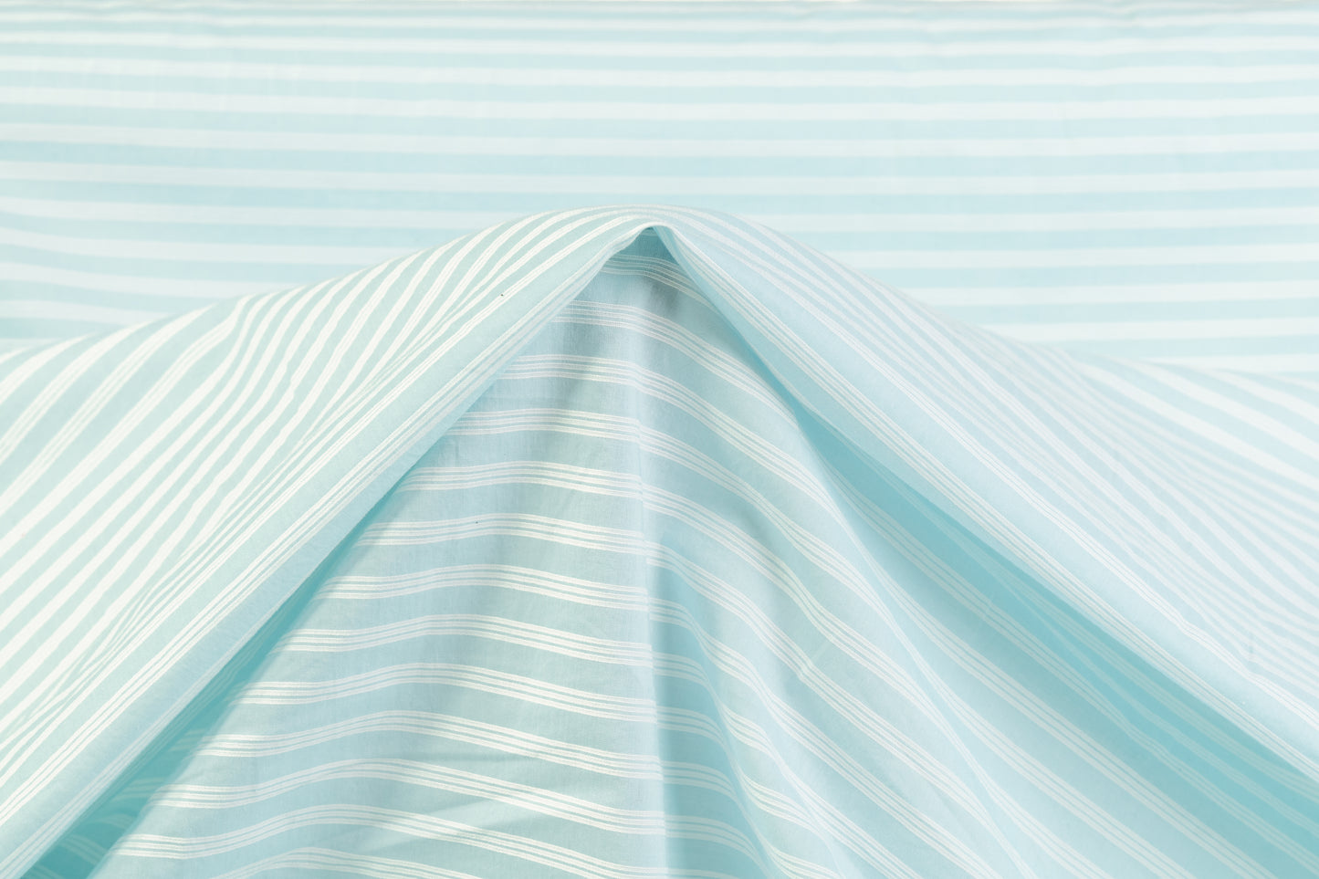 Striped Cotton Shirting - Blue / White