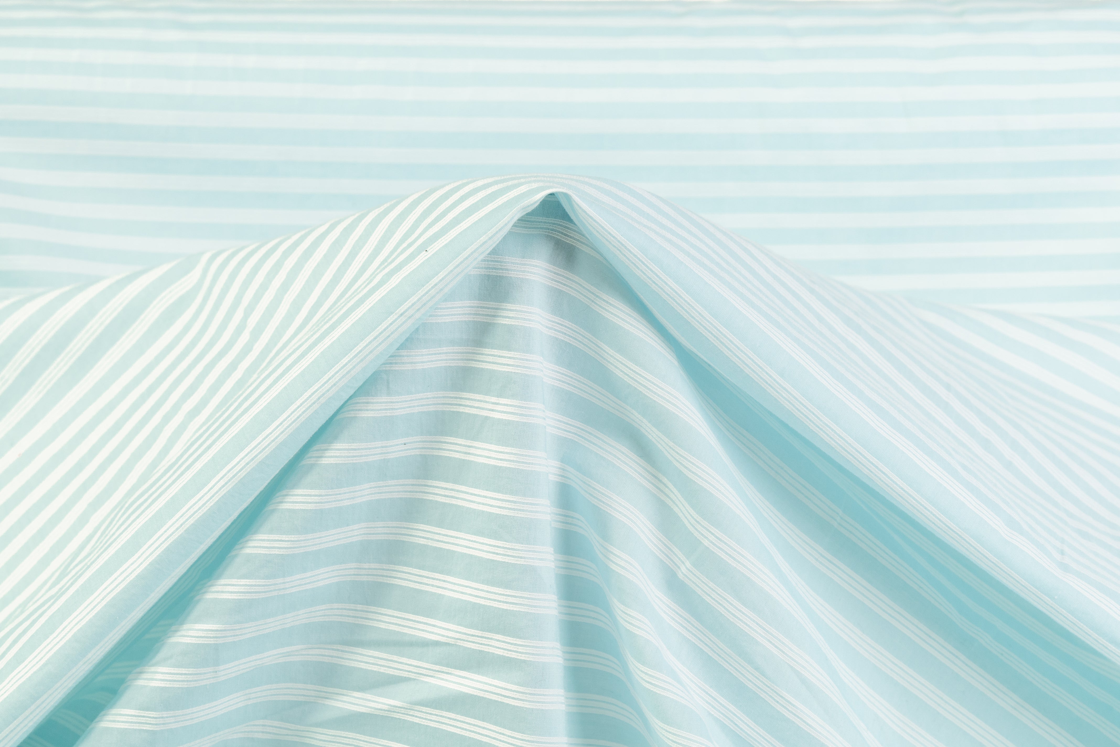 Striped Cotton Shirting - Blue / White