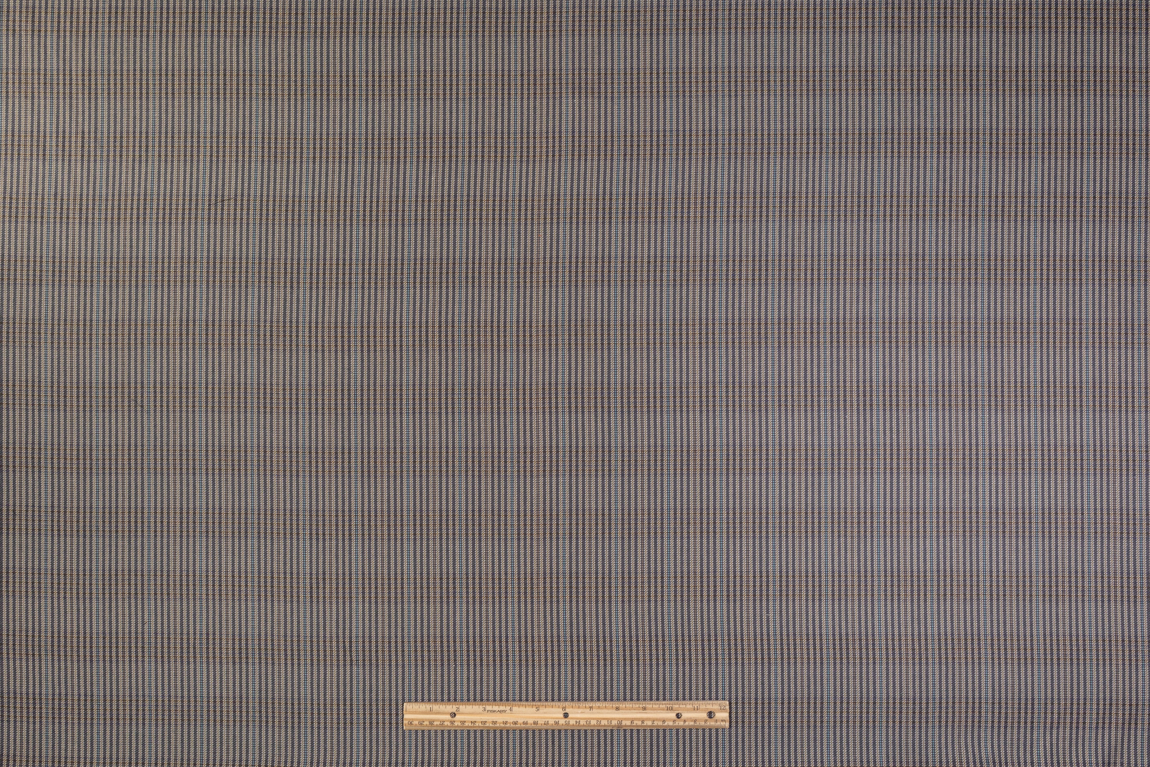 Checked Italian Wool Suiting - Gray