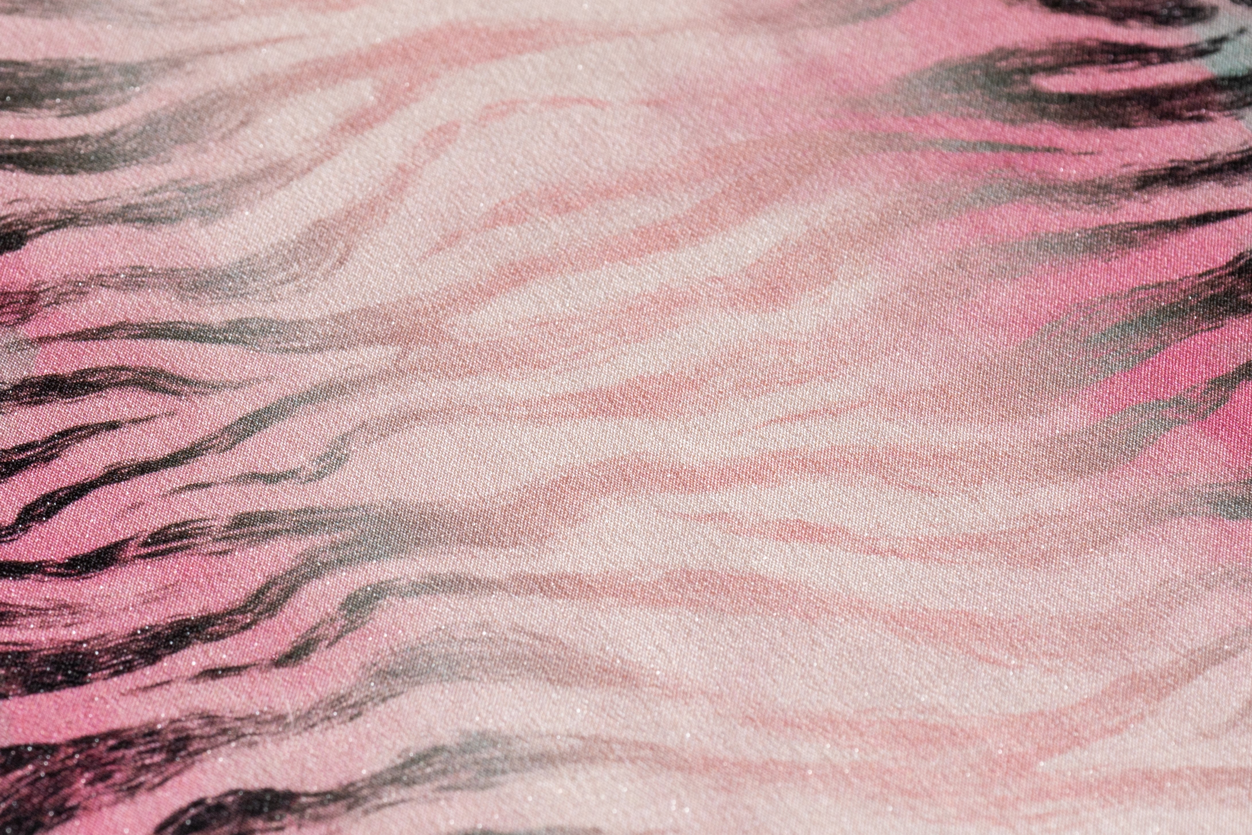 Zebra Stripe Italian Silk Lamé - Pink / Green / Black
