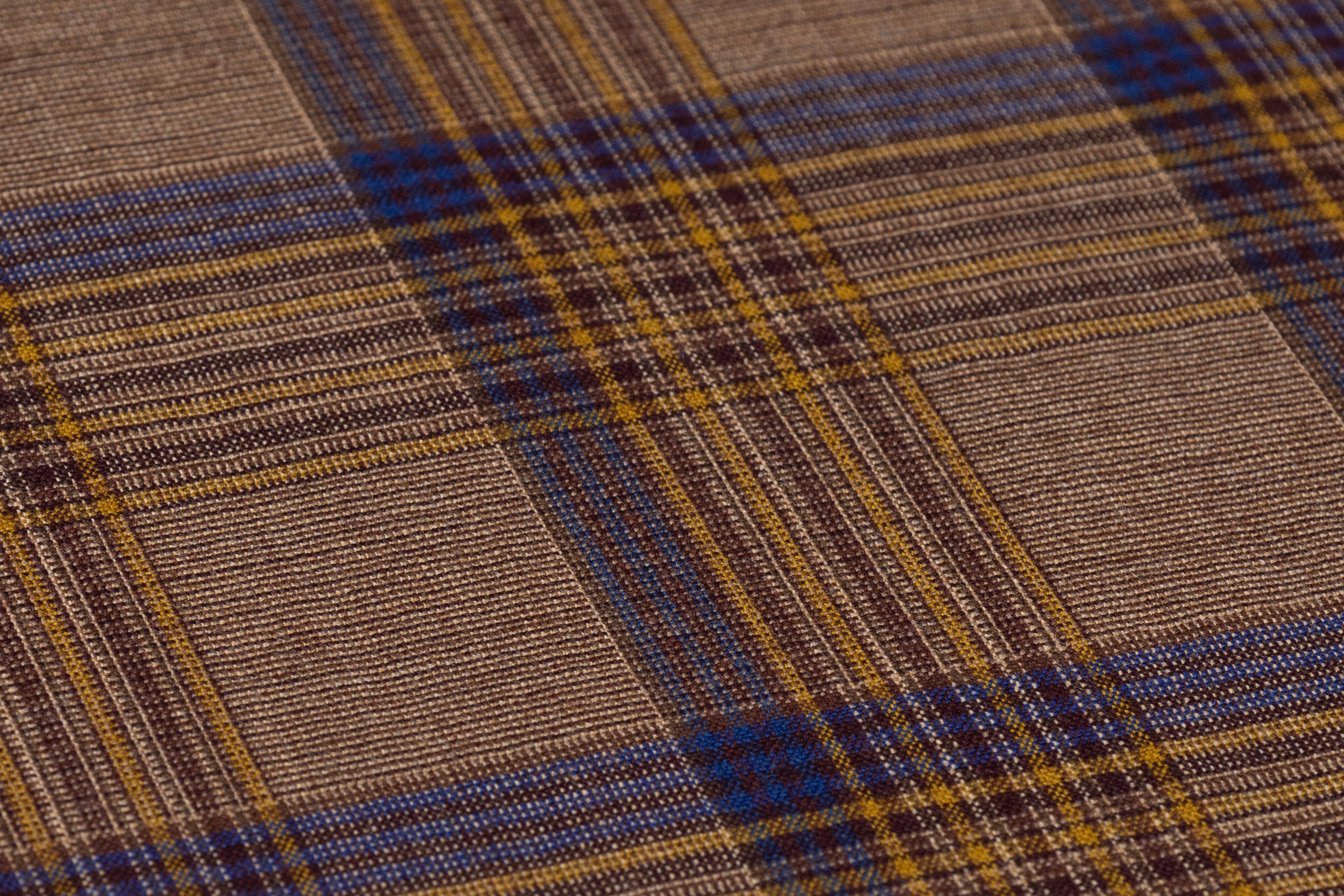 Emanuel Ungaro - Checked Italian Stretch Wool Suiting - Brown / Blue