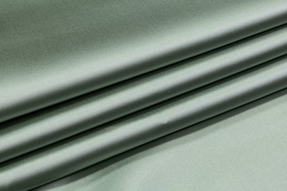 Italian Cotton Backed Silk Viscose Satin - Sage Green