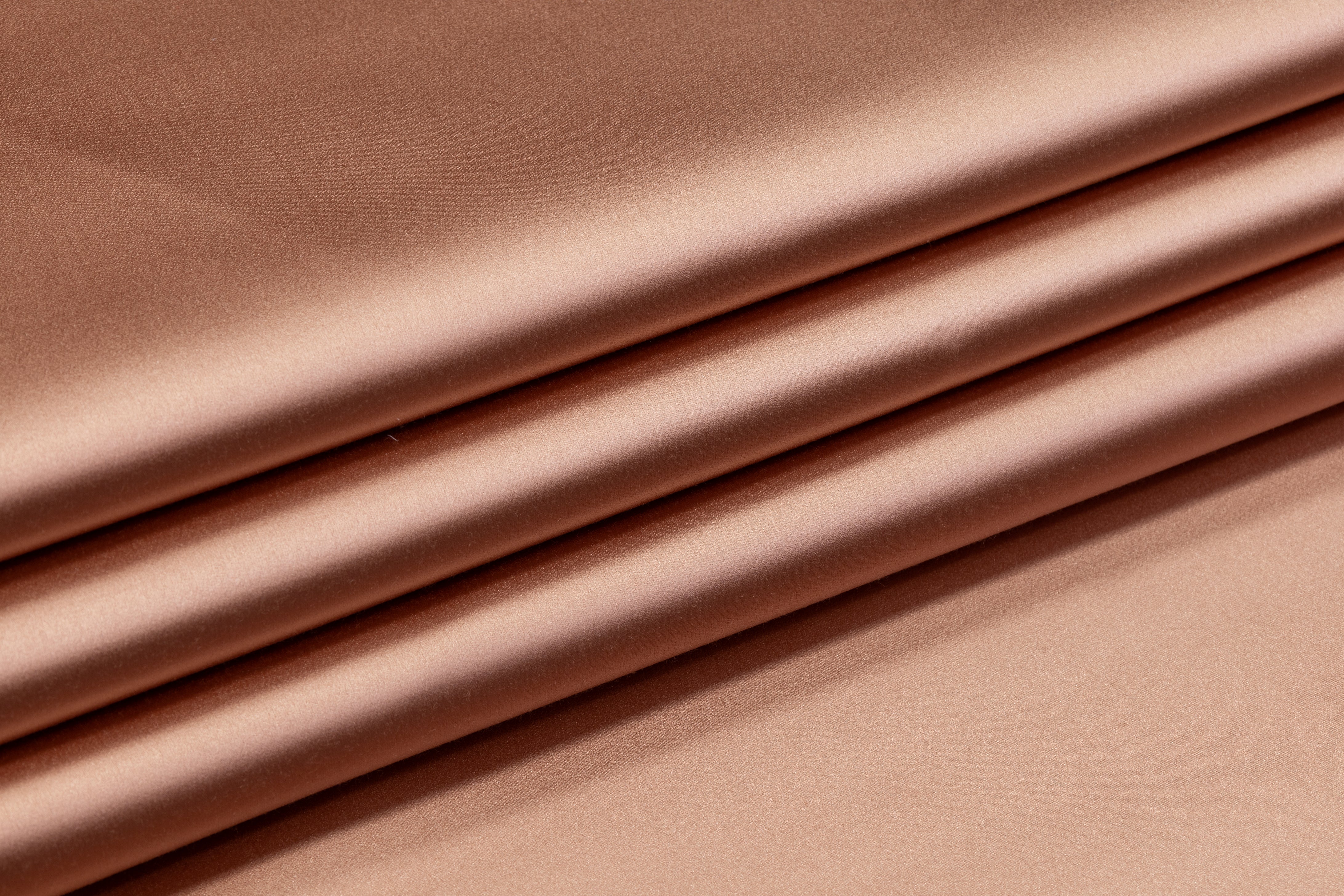 Italian Cotton Backed Silk Viscose Satin - Rose Gold