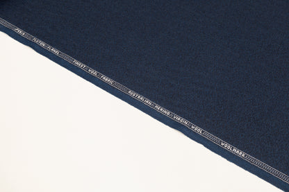 Two-Tone Australian Wool Flannel Suiting - Blue / Black