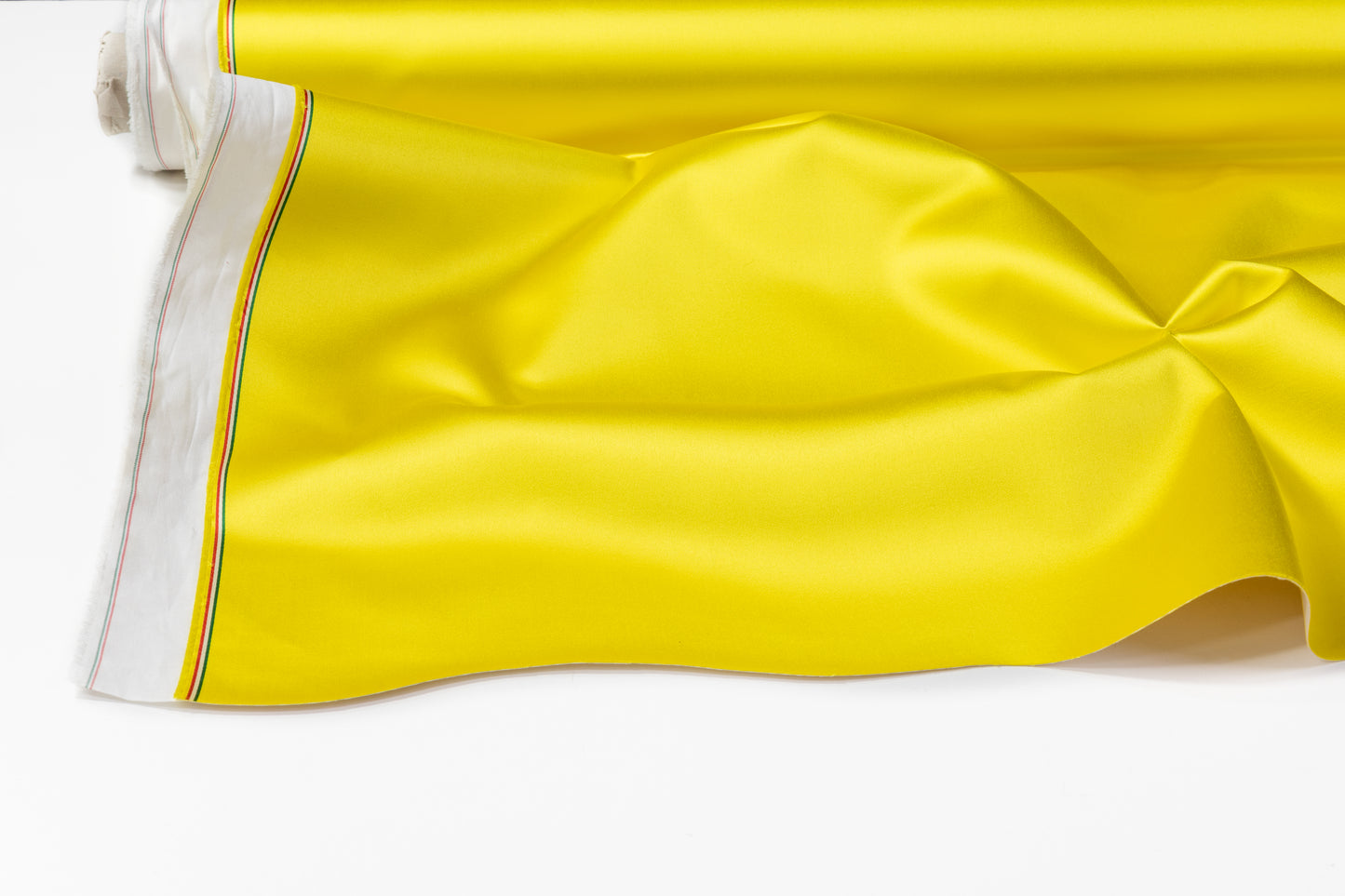 Italian Cotton Backed Silk Viscose Satin - Yellow