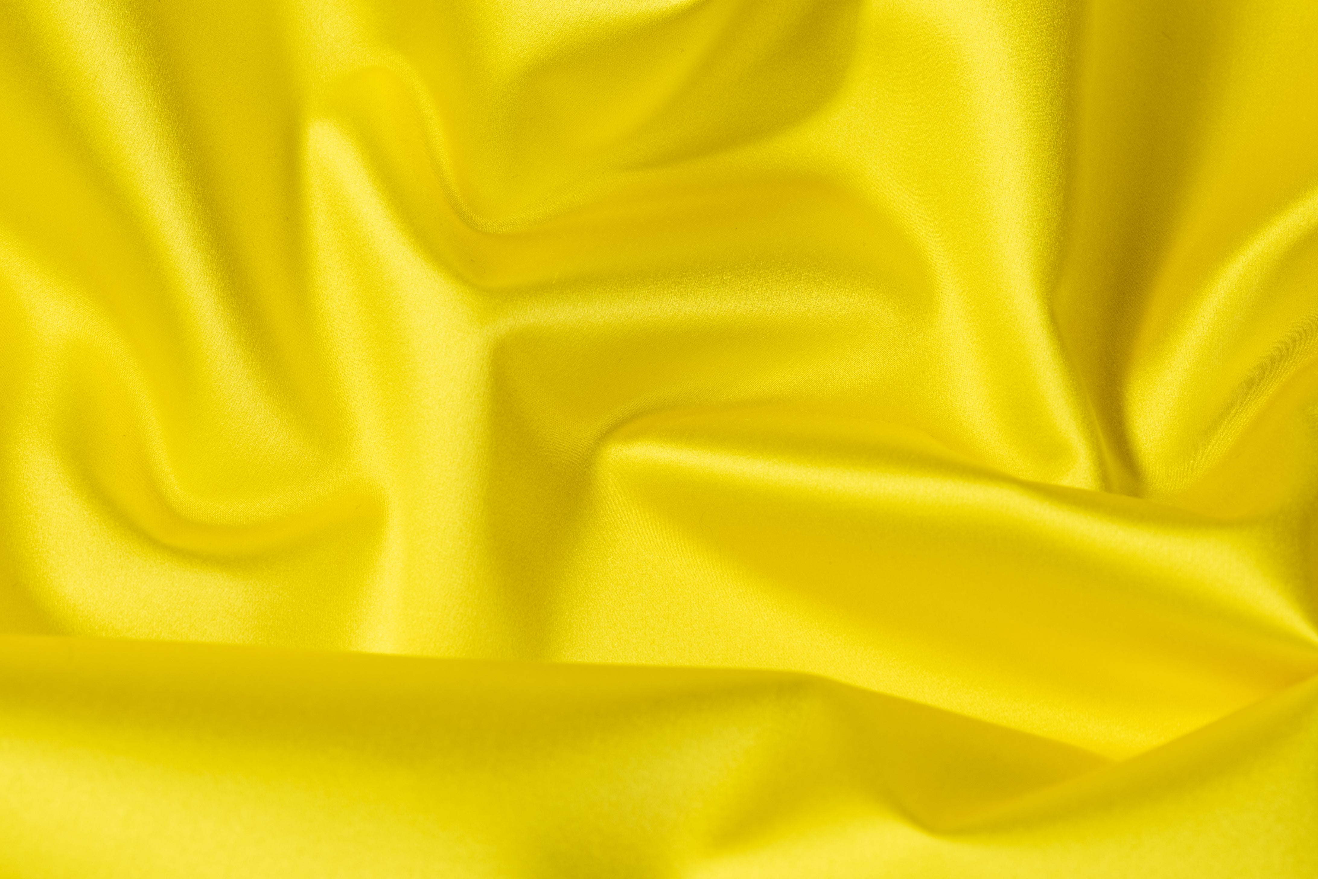 Italian Cotton Backed Silk Viscose Satin - Yellow
