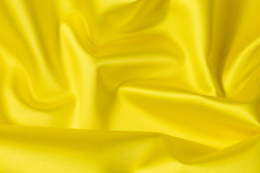 Italian Cotton Backed Silk Viscose Satin - Yellow