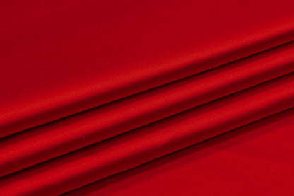 Italian Cotton Backed Silk Viscose Satin - Red