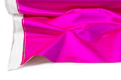 Italian Cotton Backed Silk Viscose Satin - Magenta